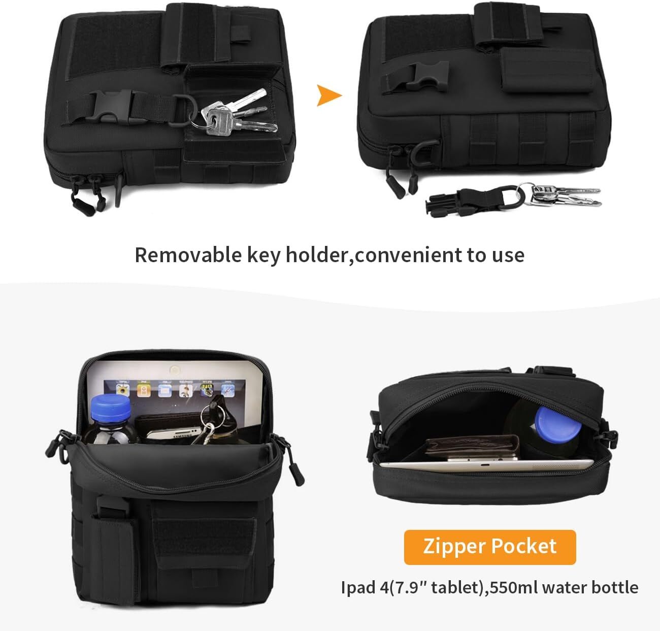 Outdoor Small Canvas Messenger Bag Tactical Classic Vintage Shoulder Casual Pack