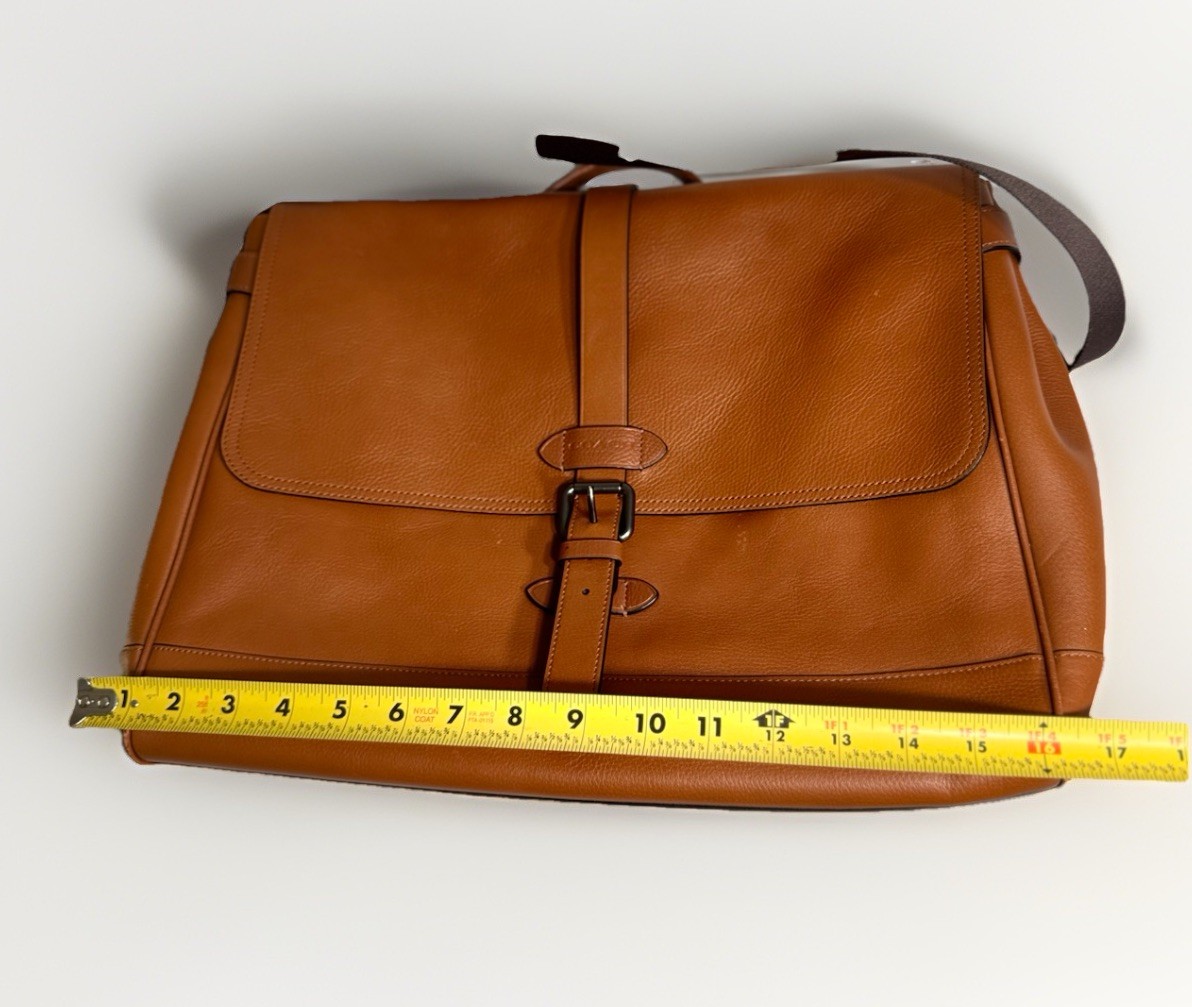 Coach Hudson Saddle Pebbled Leather Messenger Bag