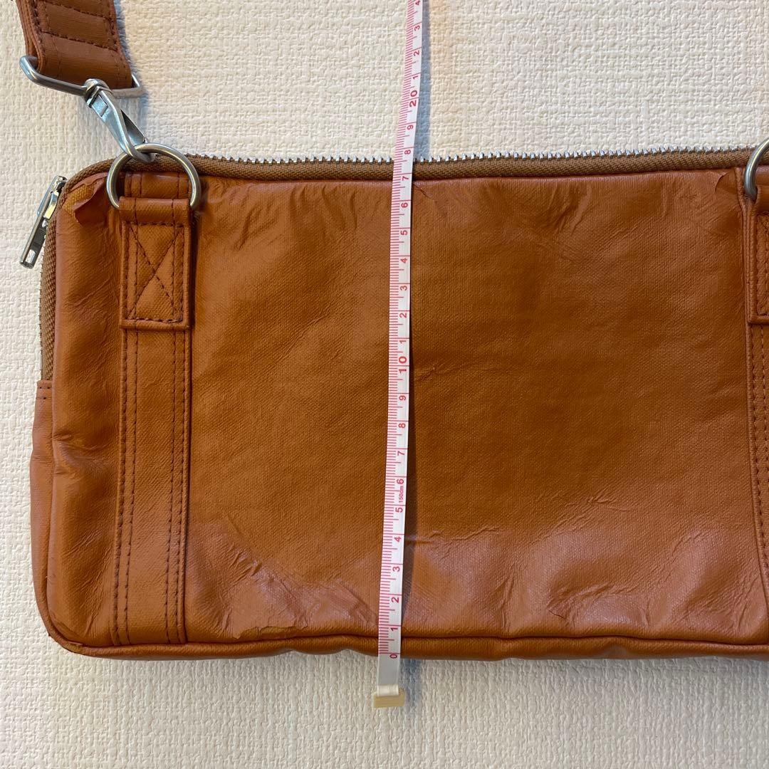 PORTER Yoshida Kaban FREE STYLE Camel Inner Pockets Shoulder Bag Made in Japan
