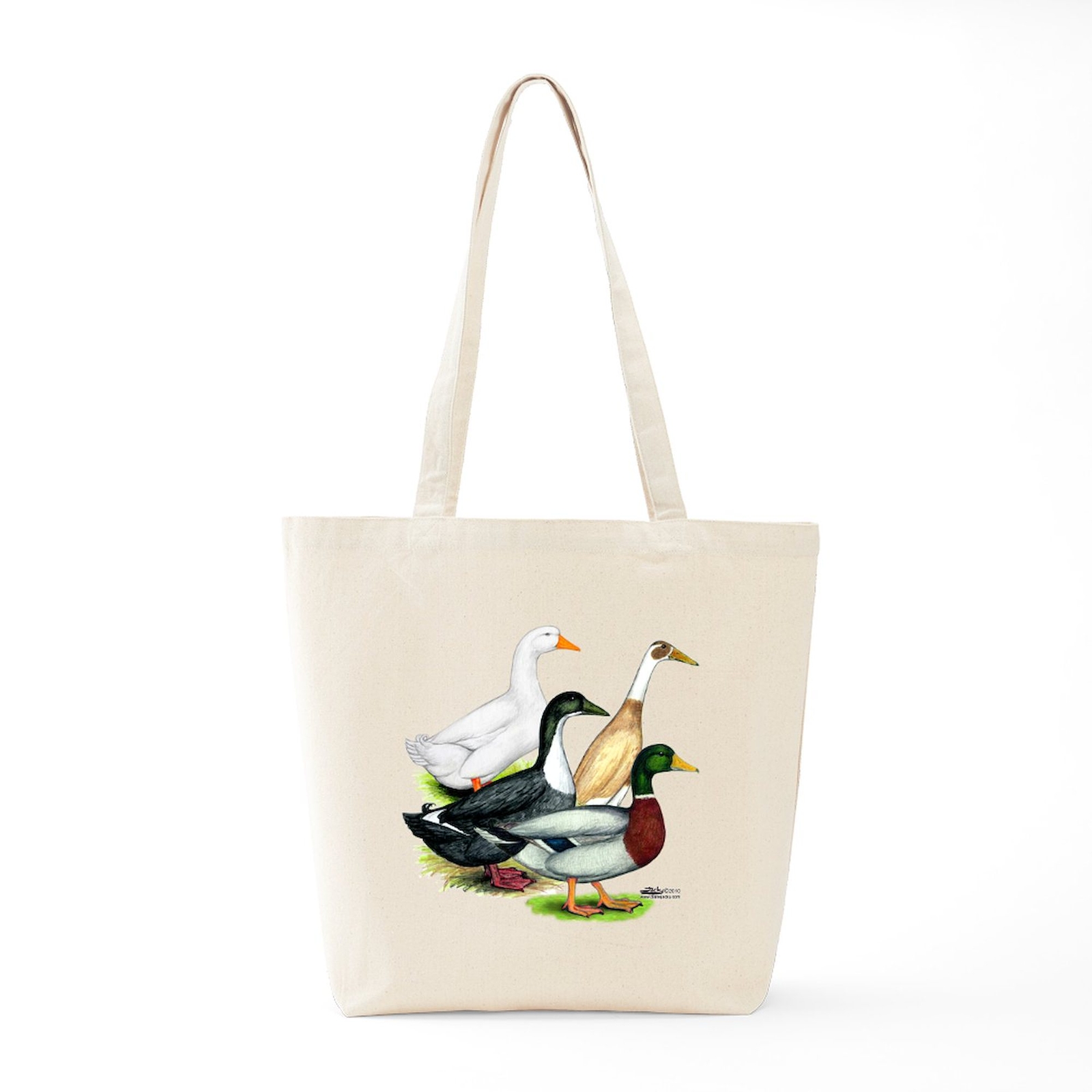 CafePress Duck Quartet Natural Canvas Tote Bag, Cloth Shopping Bag (507737270)