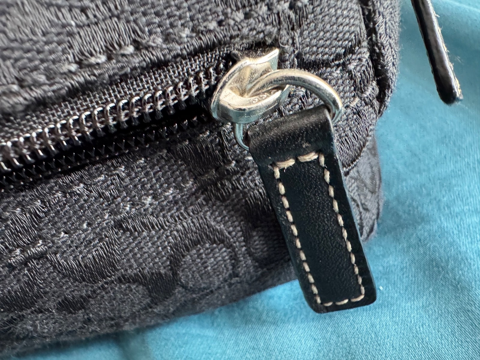 Authentic Coach Small Travel Kit In Signature Canvas Gunmetal/Charcoal/Black.