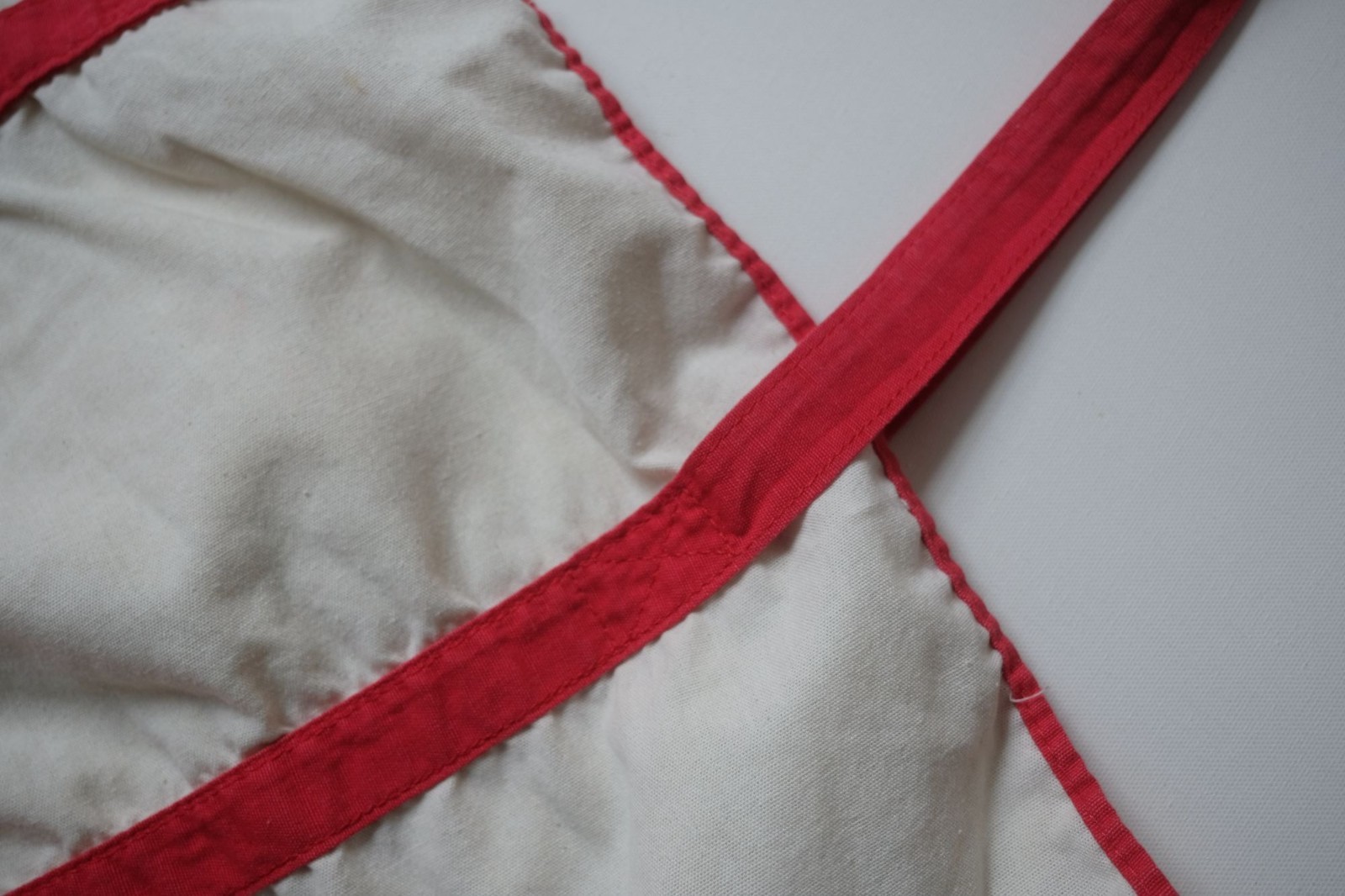 BOAT TOTE BAG USA MADE VTG 80s RETRO RED WHITE CANVAS COTTON BEACH OUTDOOR LG