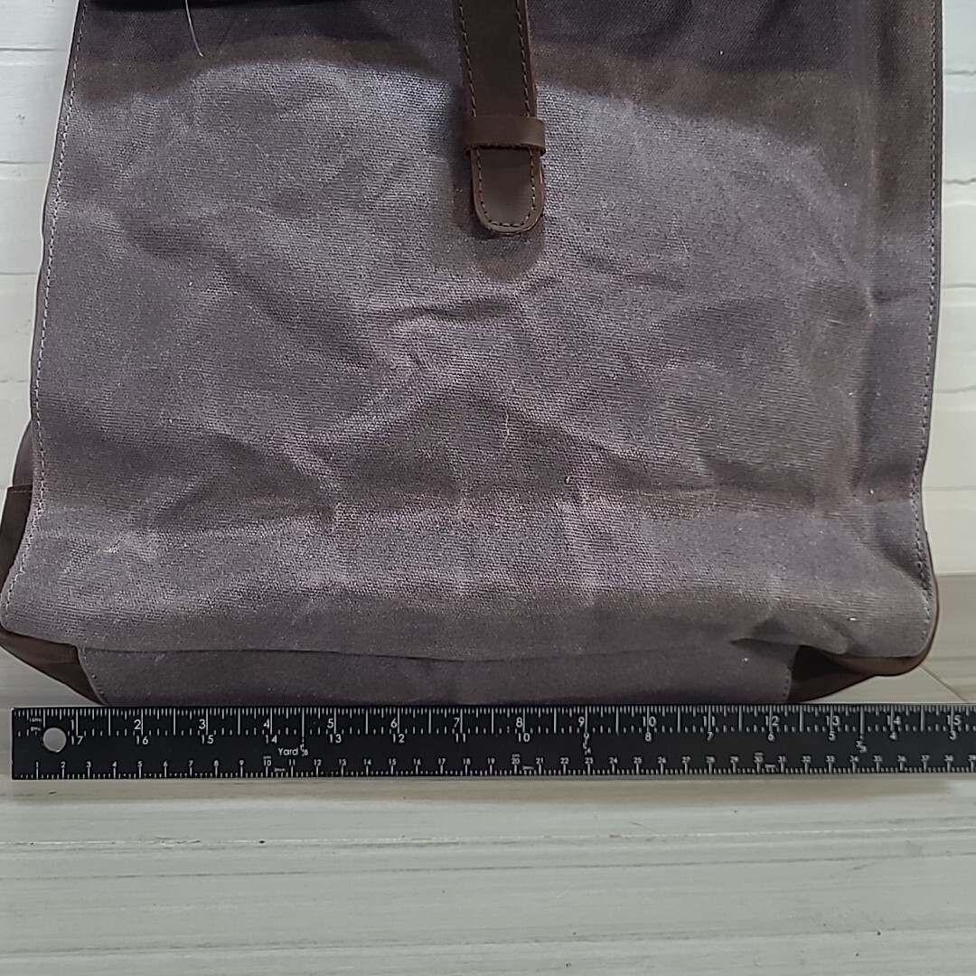 Dungeons & Dragons / Magic The Gather Gray /Brown Leather Waxed Canvas Backpack