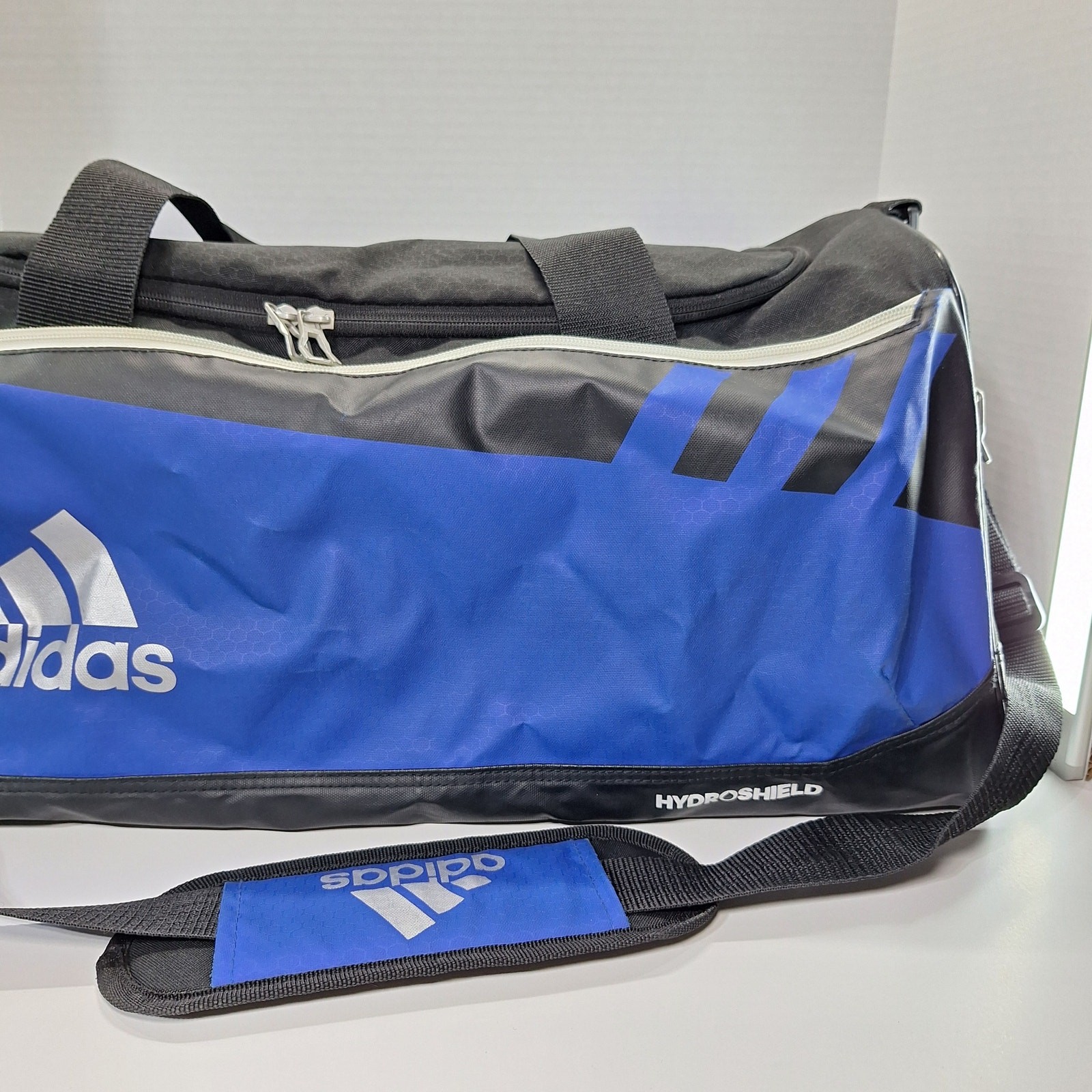 Adidas 2017 Team Issue Duffel Bag Medium Blue Hydro Shield Gym Sports Travel