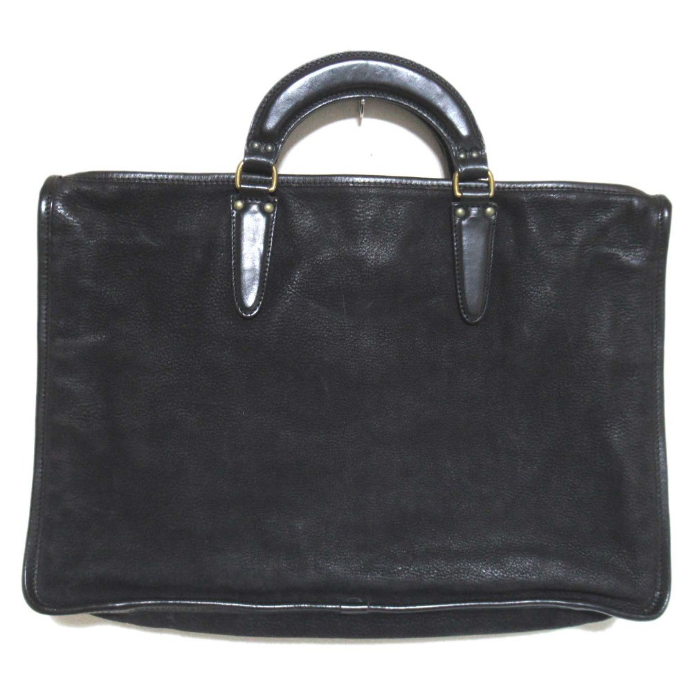 Felisi 9841 All Leather Briefcase Business Bag in Black mens USED