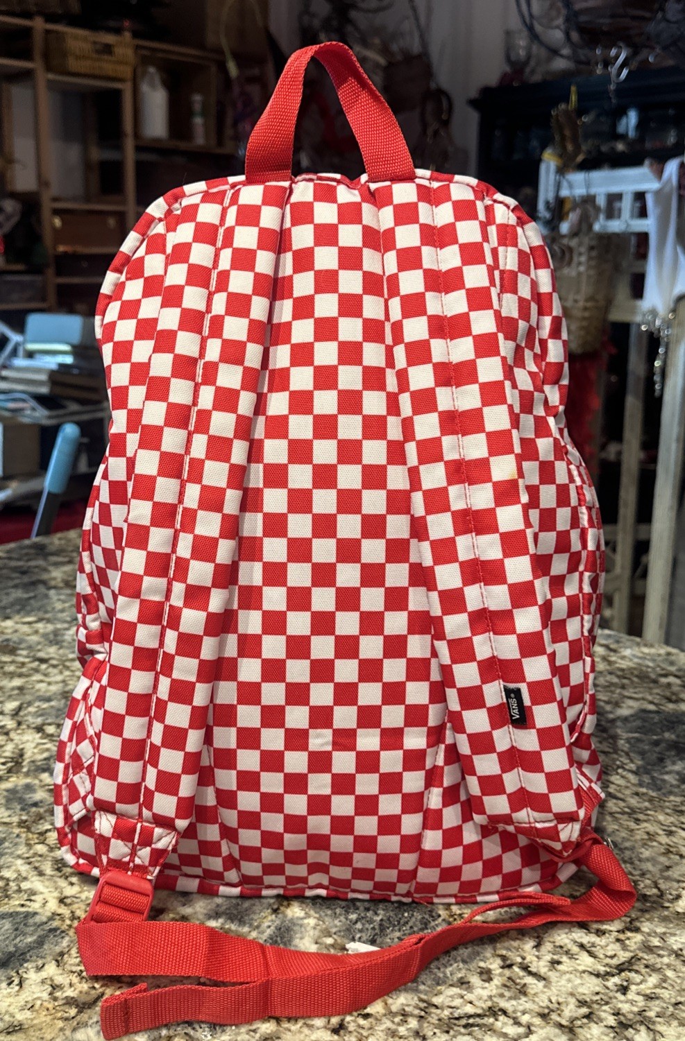 Vans Old Skool III 22L Checker Red/White Backpack Checkerboard School Bag NWT