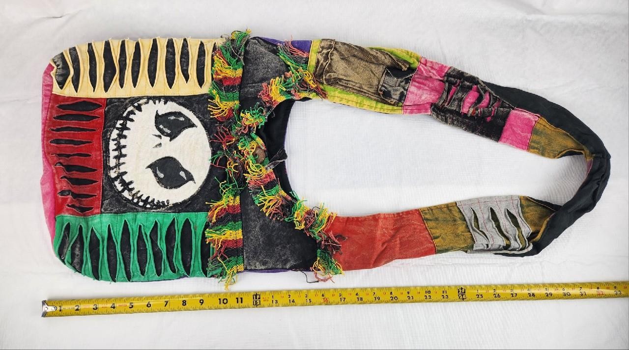 Vintage Jack Skellington Nightmare Before Christmas Nepal Handmade Shoulder Bag