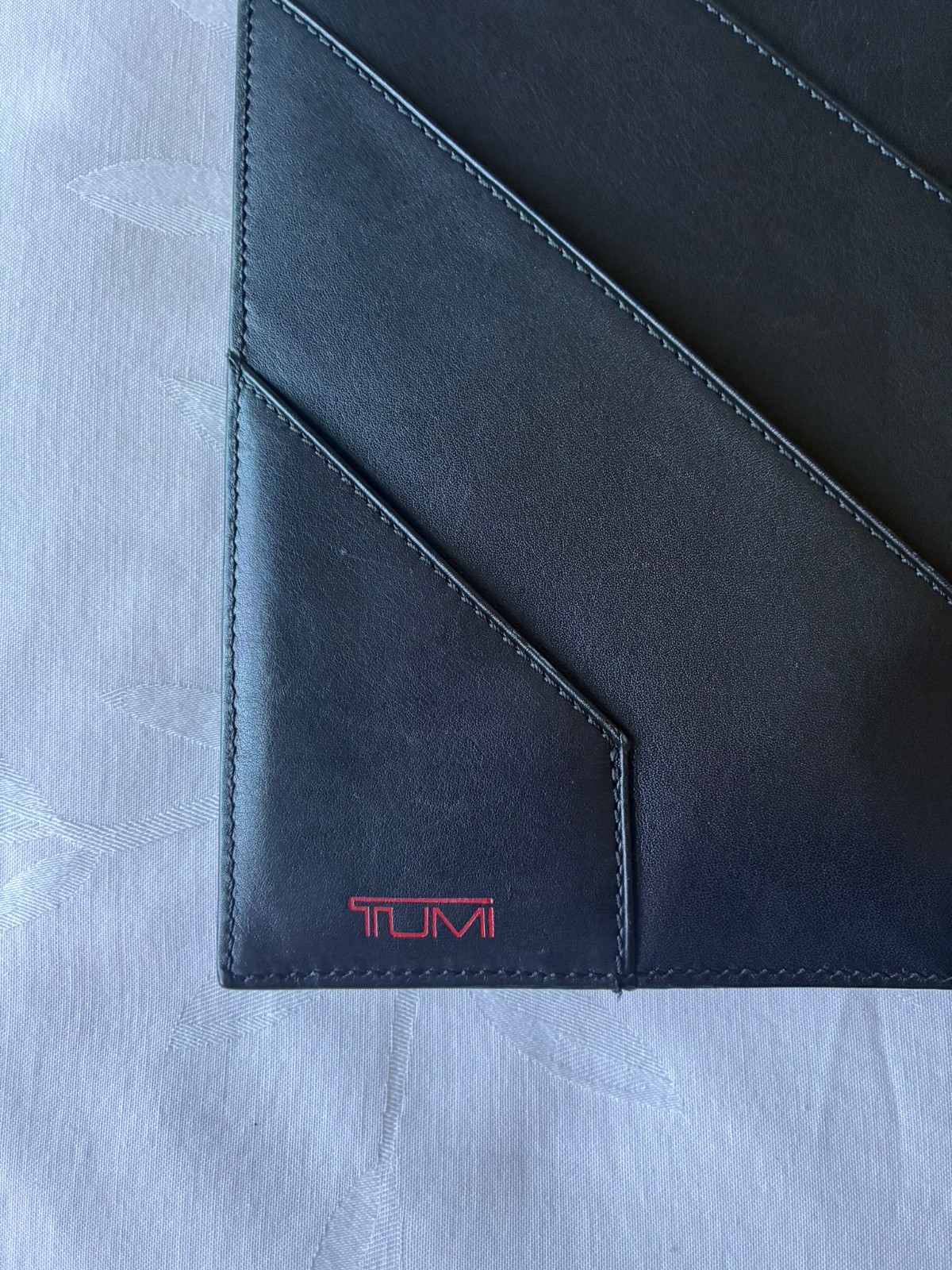 TUMI All Leather Portfolio Notepad Business Premium Black