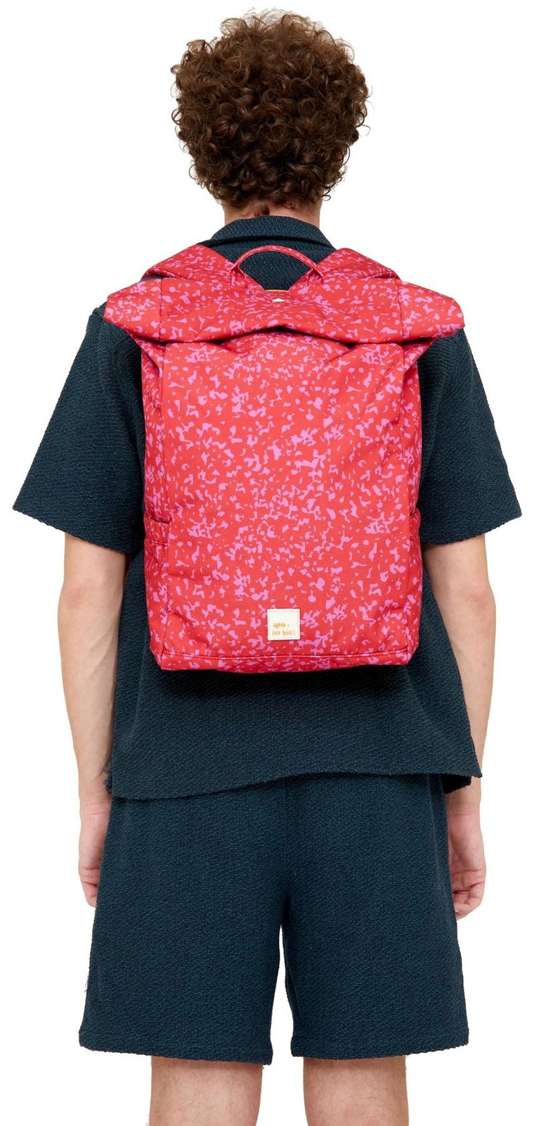 Lefrik Unisex Coco Davez Roll Backpack – Red/Pink
