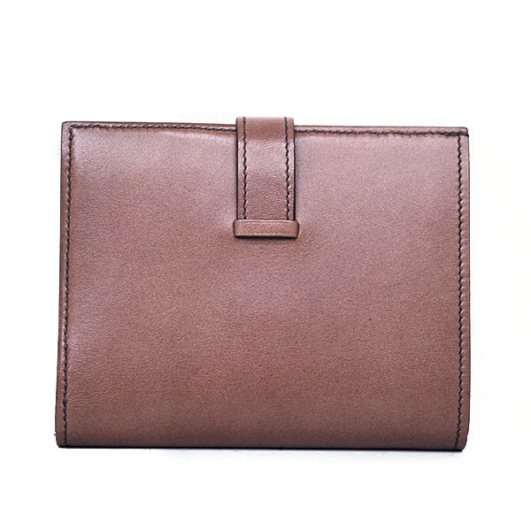 Used 2008 Hermes Bearn Compact Wallet W 12cm H 9.5cm Size With Box Rare