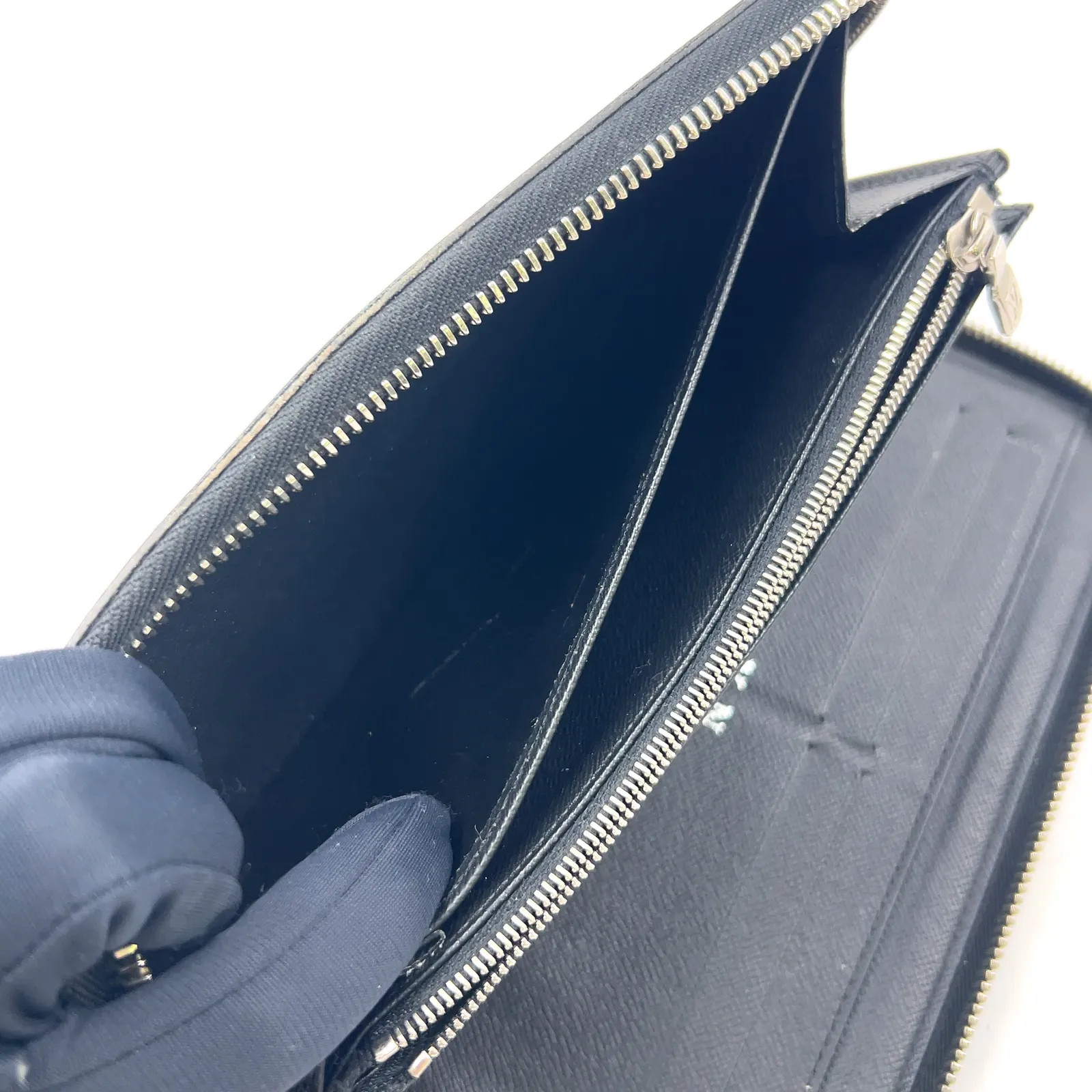 Louis Vuitton N60111 Damier Graphite Zippy Organizer NM Long Wallet Hot Stamped
