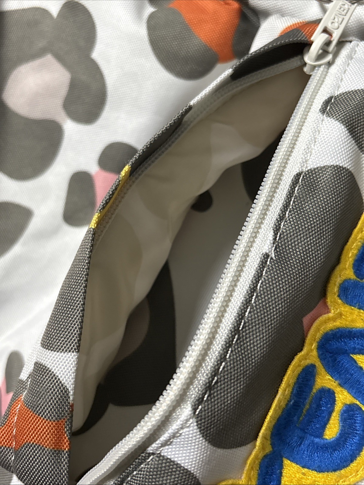Kenzo Paris Embroidered Mini Backpack Gray Animal Print Kids Rare