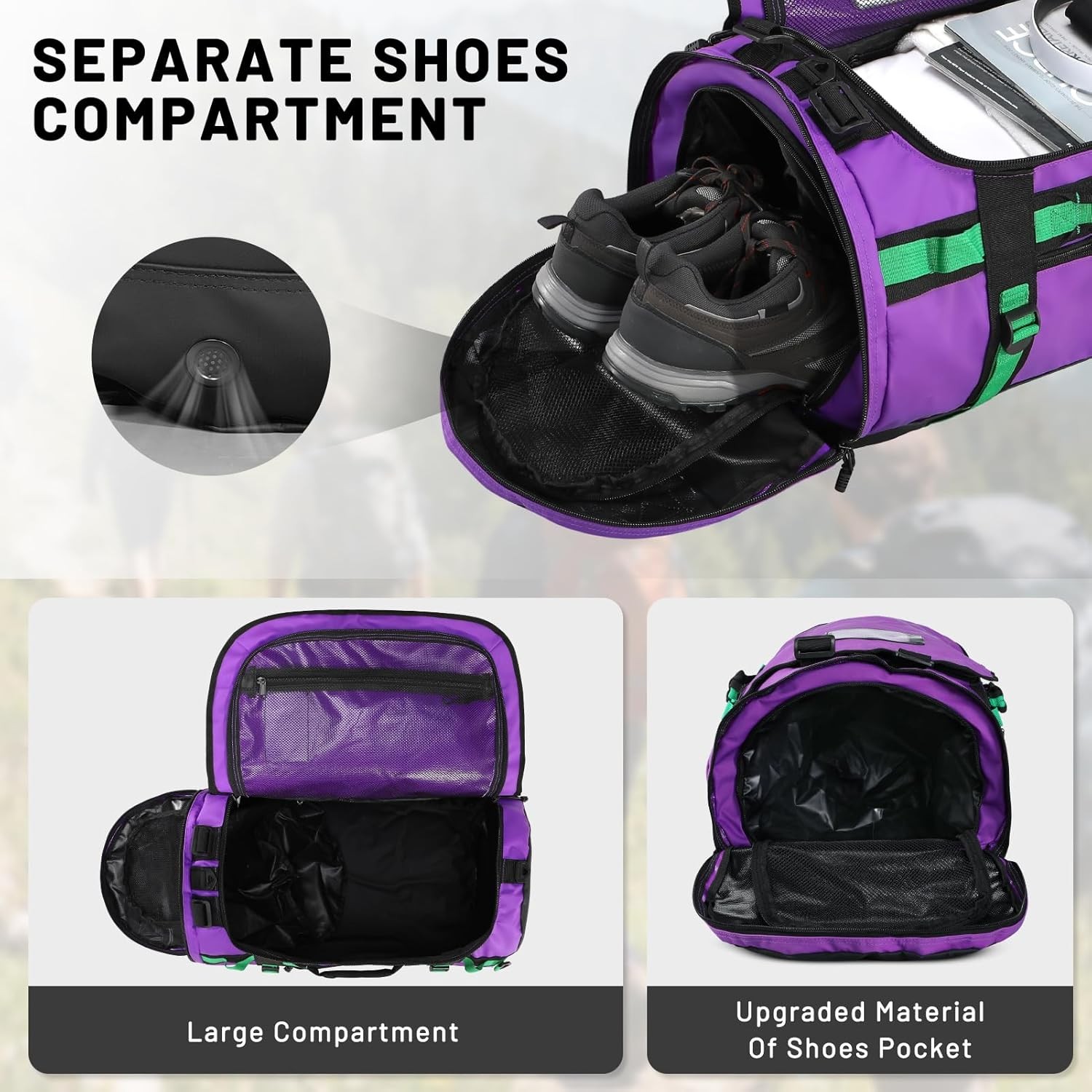 Large Duffle Bag Backpack for Travel Camping Gym Sports, 45L/60L/90L | Water Res