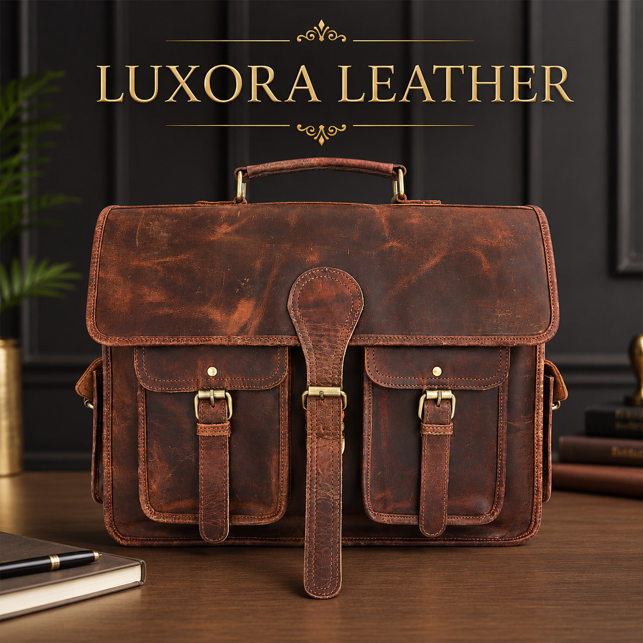 Vintage Leather Work Bag, Office Bag, College Bag, Travel Messenger, Laptop Bag
