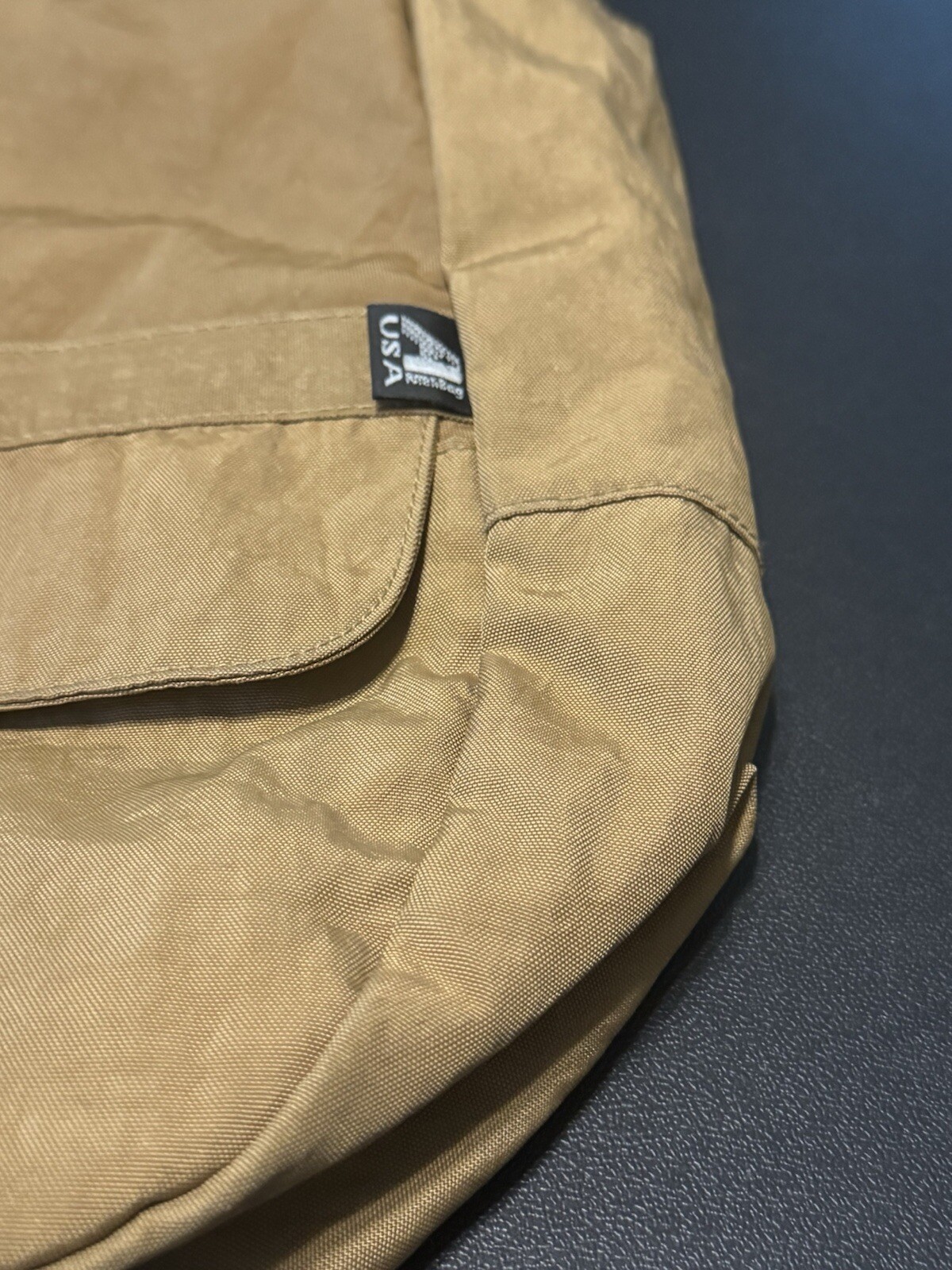 VTG Ameribag Healthy Back Bag Crossbody Sling Backpack Tan/Brown Nylon