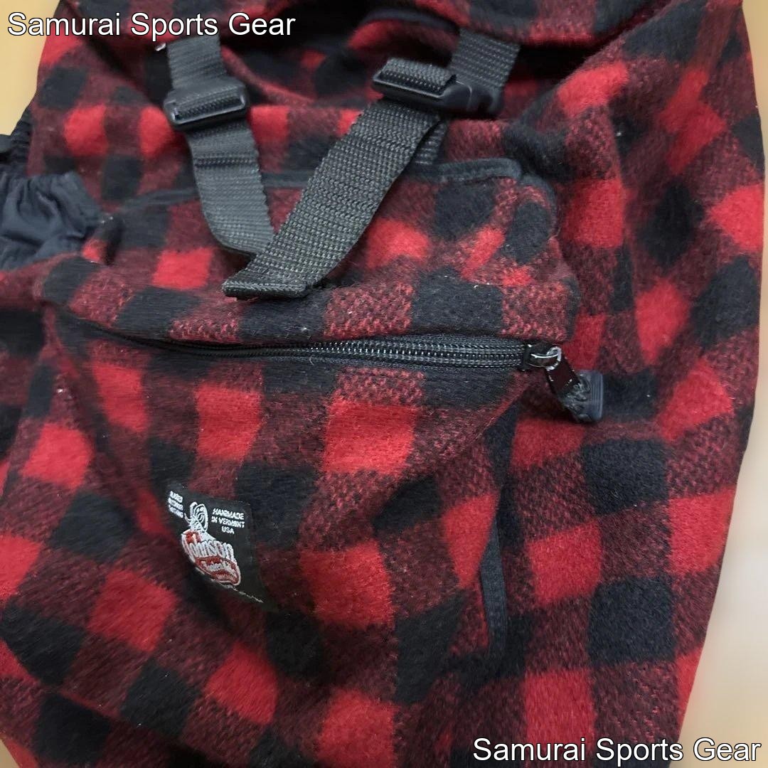 Rare USA Johnson Woolen Mills Backpack, Distinctive Buffalo Plaid Wool