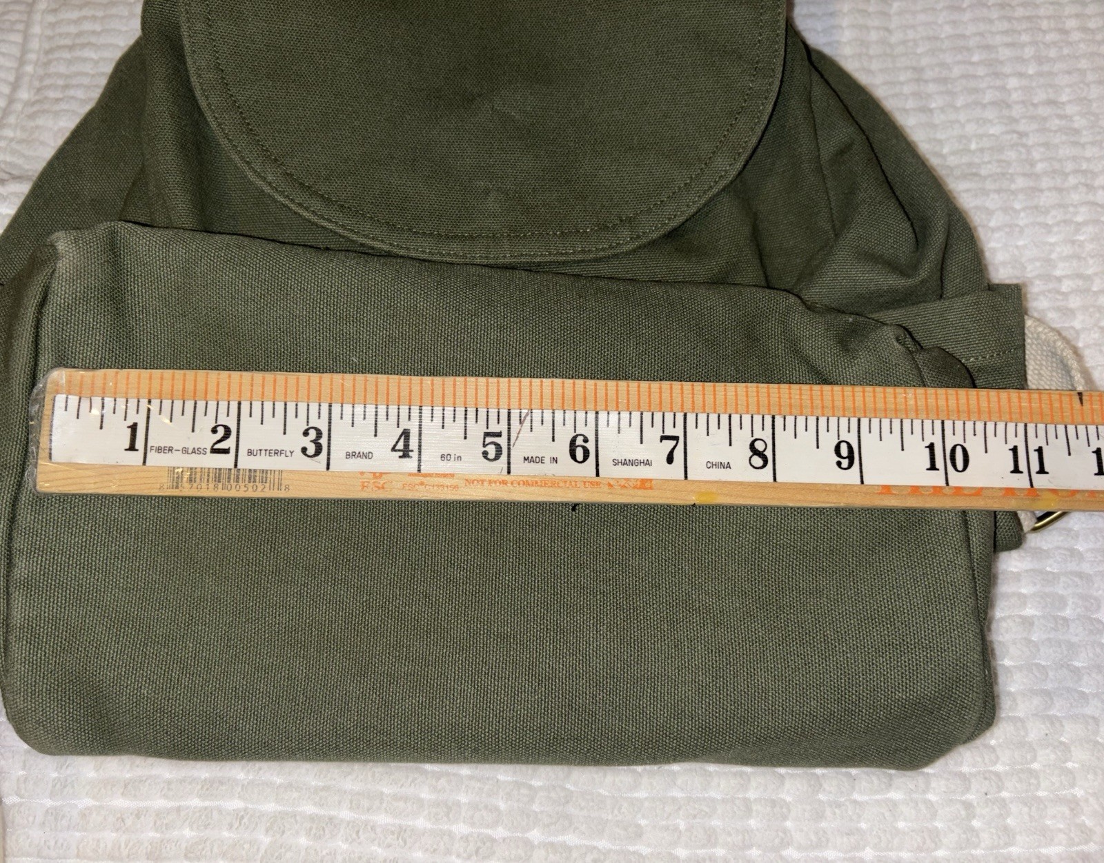 Hindbag Unisex Eliot olive green canvas Backpack bag with charm