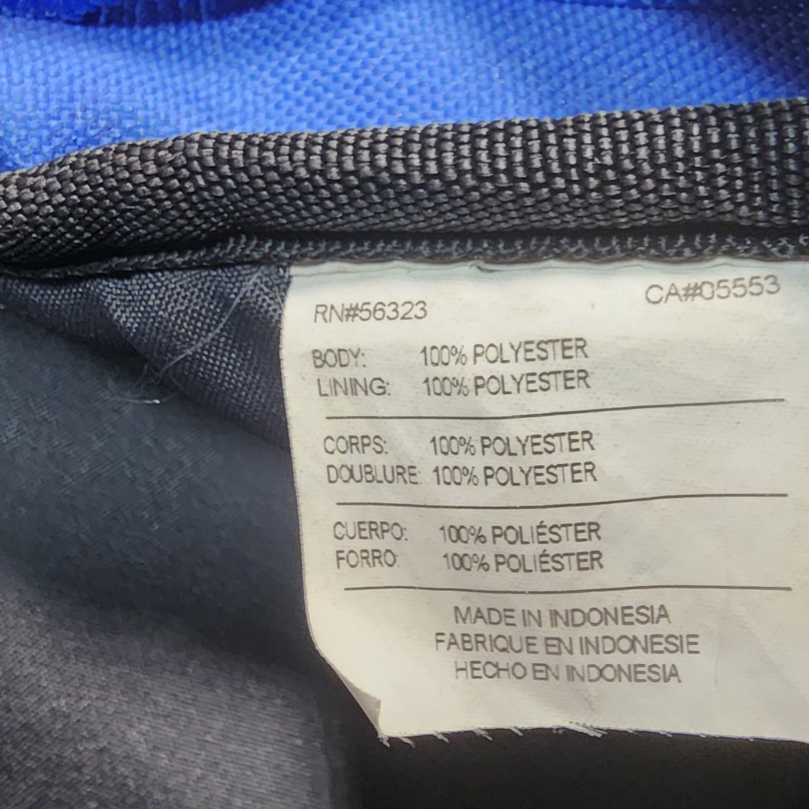 Nike Blue Backpack Multi‑Pocket School Travel Bag Black Straps Durable Unisex