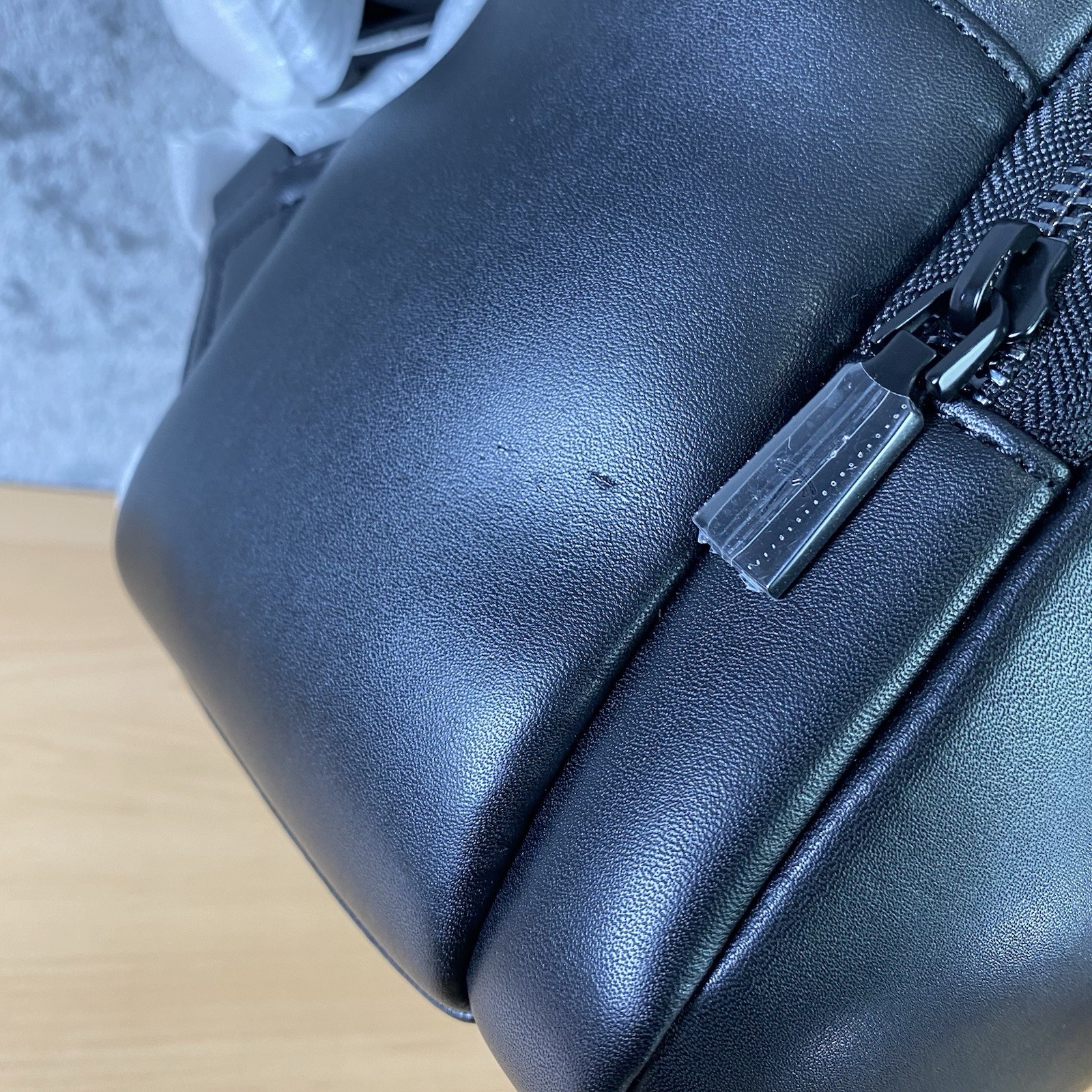 Tesla Mega Mini Pack Backpack Black Vegan Leather Official Tesla Store w/ Cover