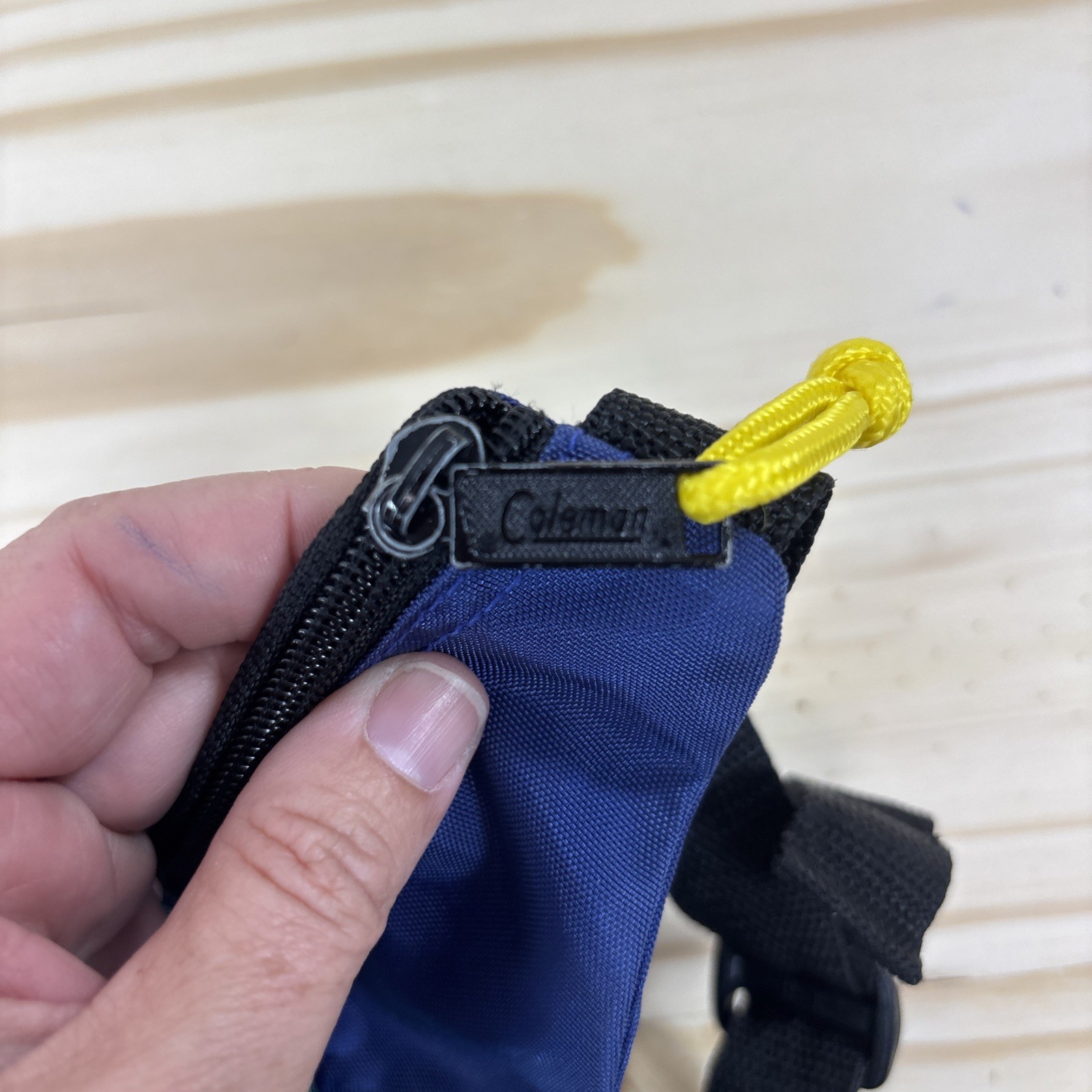 Vtg Coleman Nylon Fanny Pack Single Water Bottle Holder Adjustable Pockets Retro