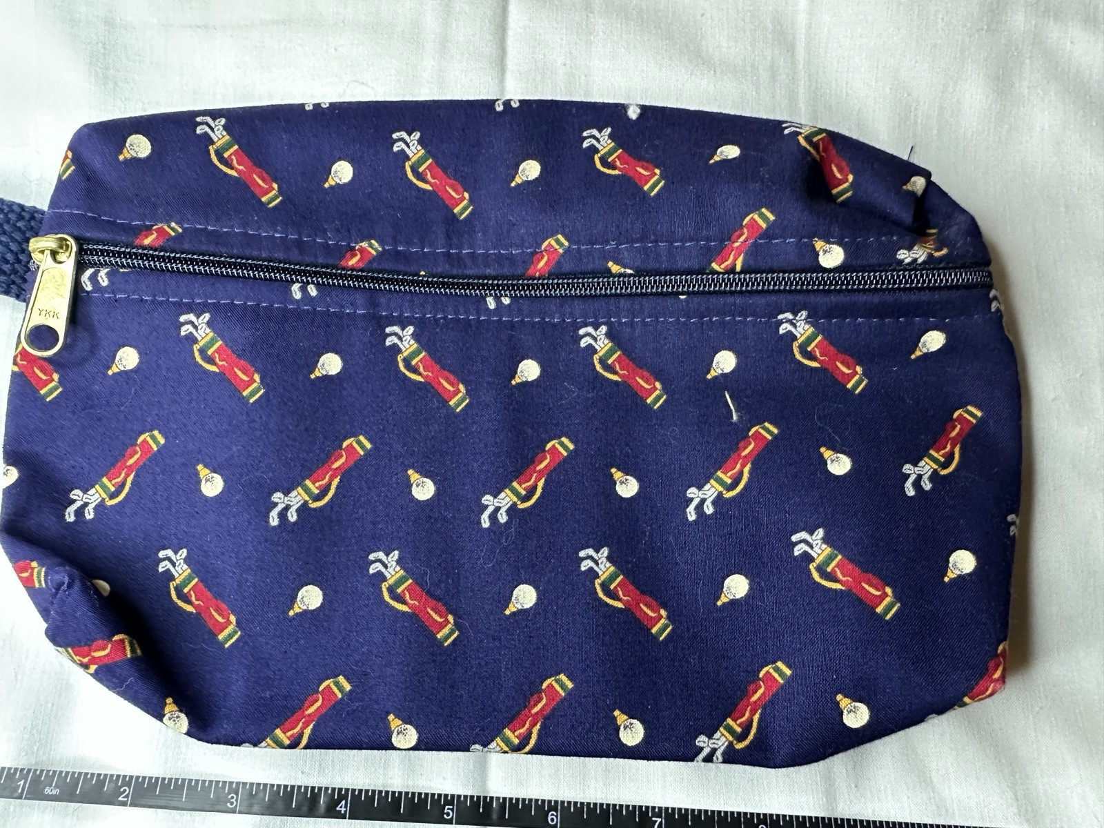 Vintage Golf – Quality Zipper Cloth Bag / Pouch / Organizer 9.5″ x 6.5″ USA