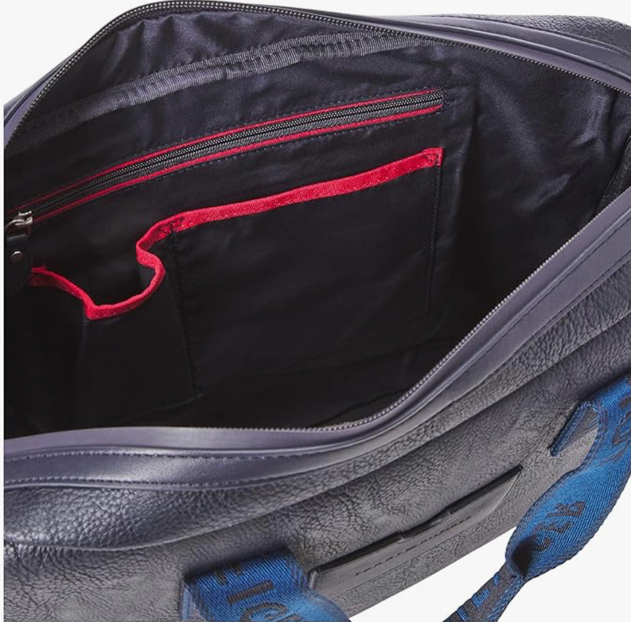 New Men’s Tommy Hilfiger Leo Briefcase Navy Blue w/ Shoulder Strap Faux Leather