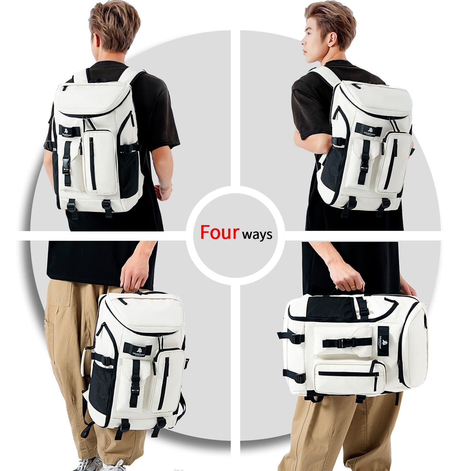 Gym Duffle Tennis Bag Backpack 4-Way Waterproof Shoes Compartment Travel Sport