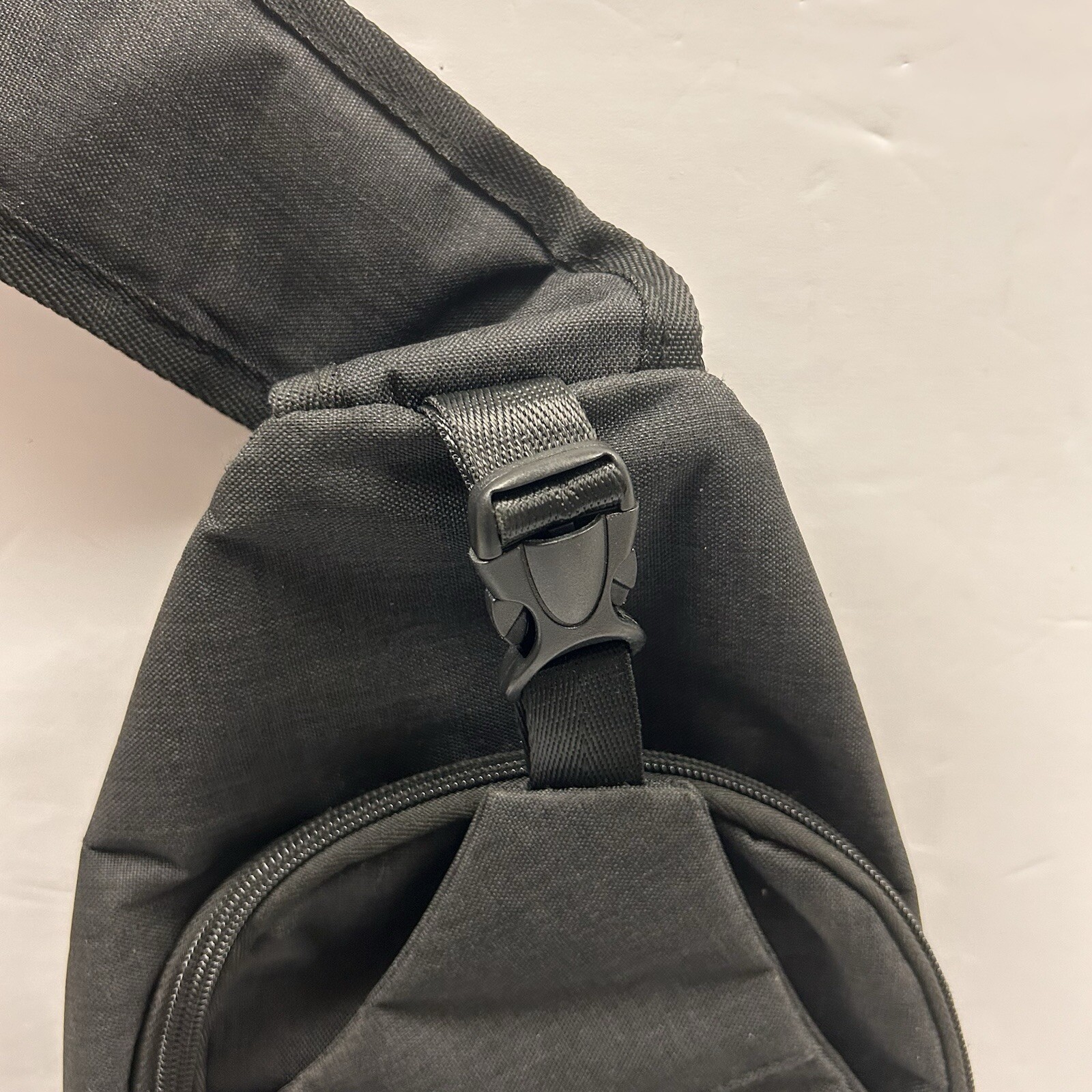 Nupouch One Strap Antitheft Black Sling Backpack with USB Charging Cable