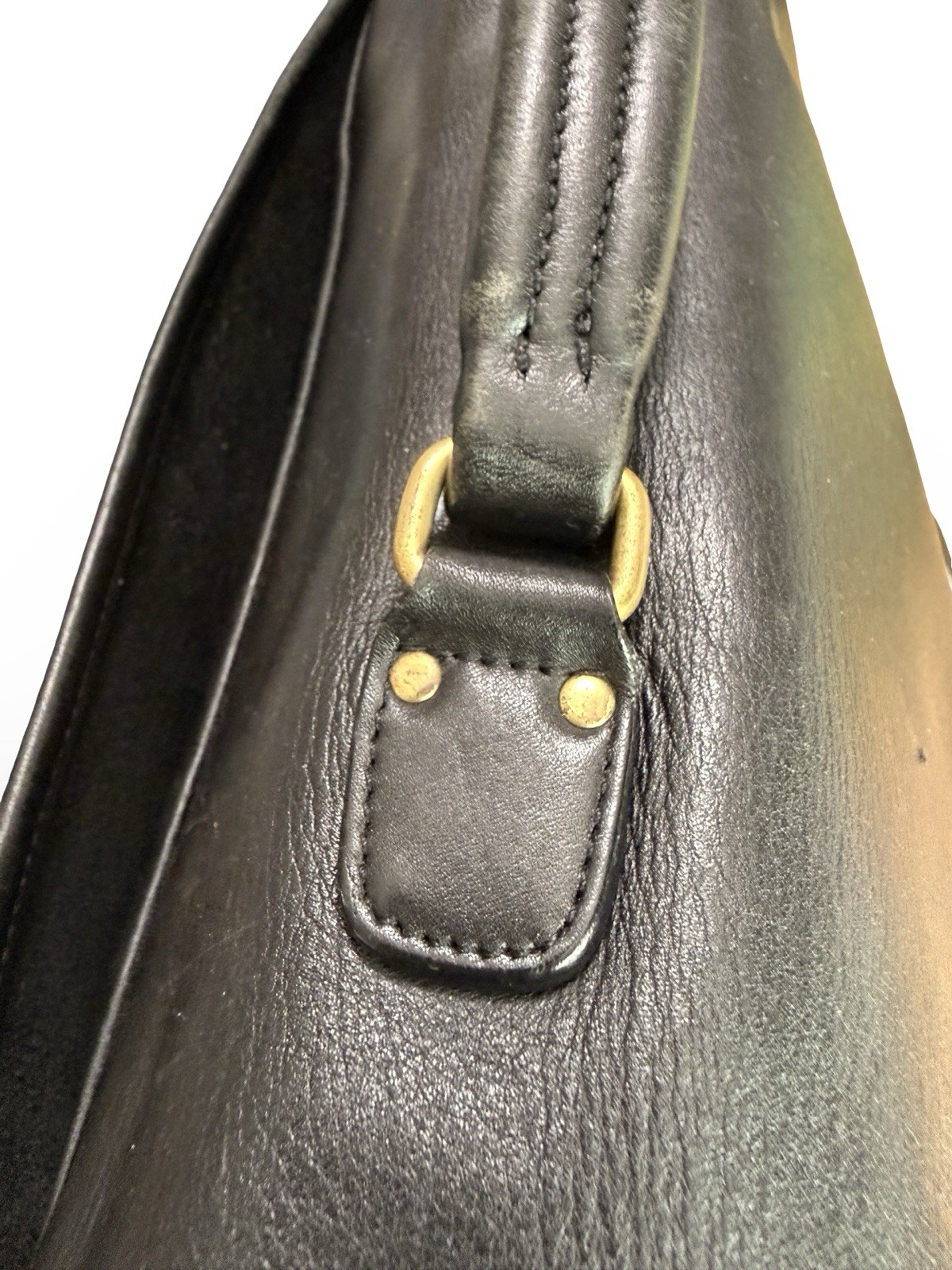 Vintage Coach Metropolitan 5180 Briefcase Jet Black Leather Messenger Bag Rare