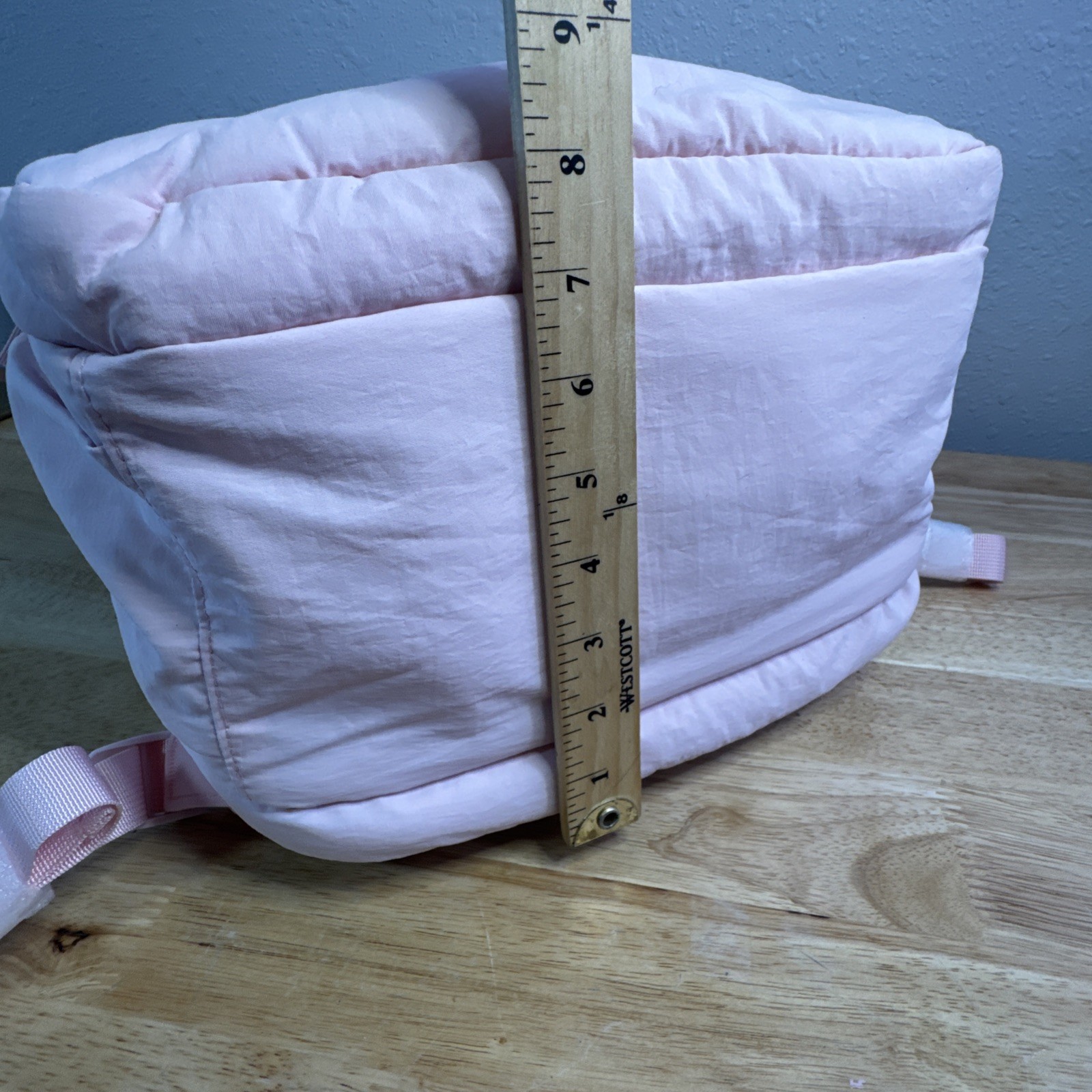 Uselike Quilted Puffer Backpack Pink Laptop Travel School Bookbag Bag