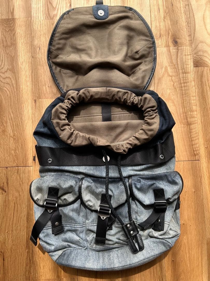 Diesel Men Tried on only Backpack Denim 43x33x16cm Almost unused Luxury Stylish