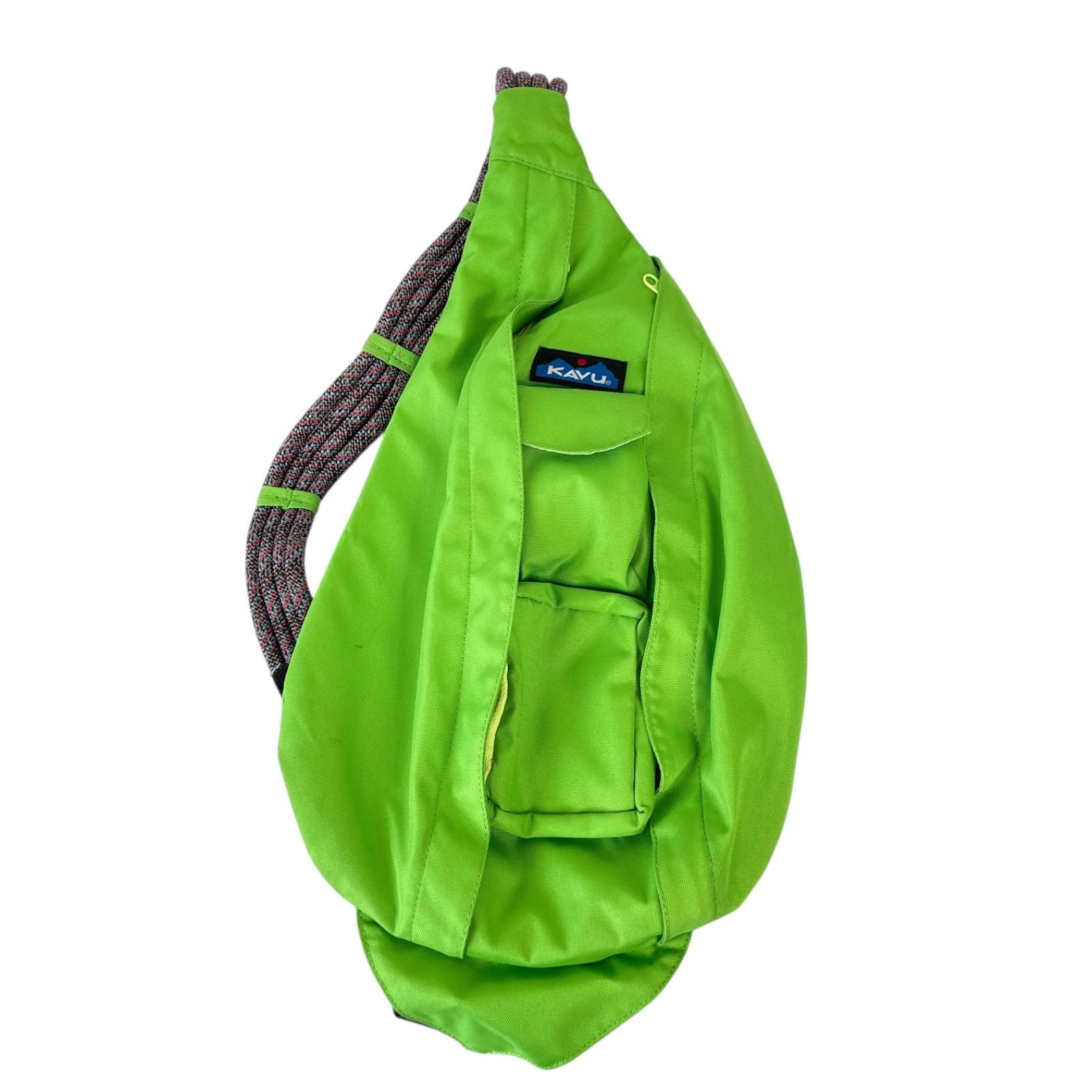KAVU Rope Bag Sling Backpack Lime Green Crossbody Shoulder Daypack Unisex