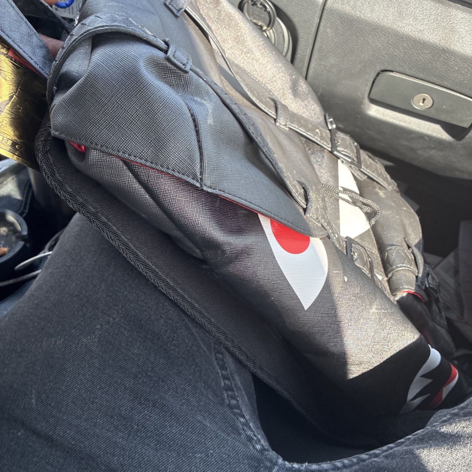 Sprayground Black and Red Backpack Slightly Used Great Condition