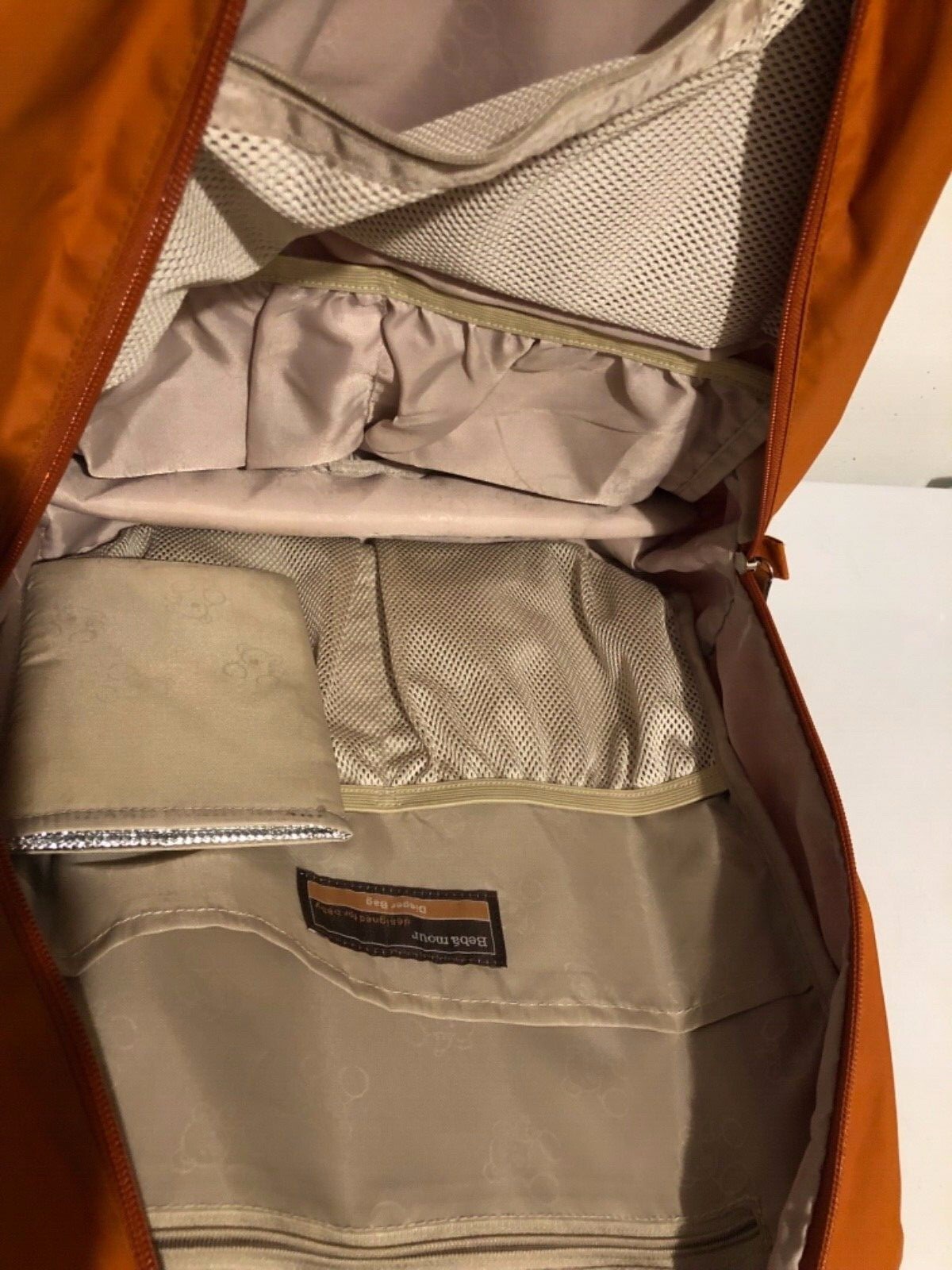 Bebamour Unisex Multifunction Backpack Diaper Bag Orange sold out everywhere