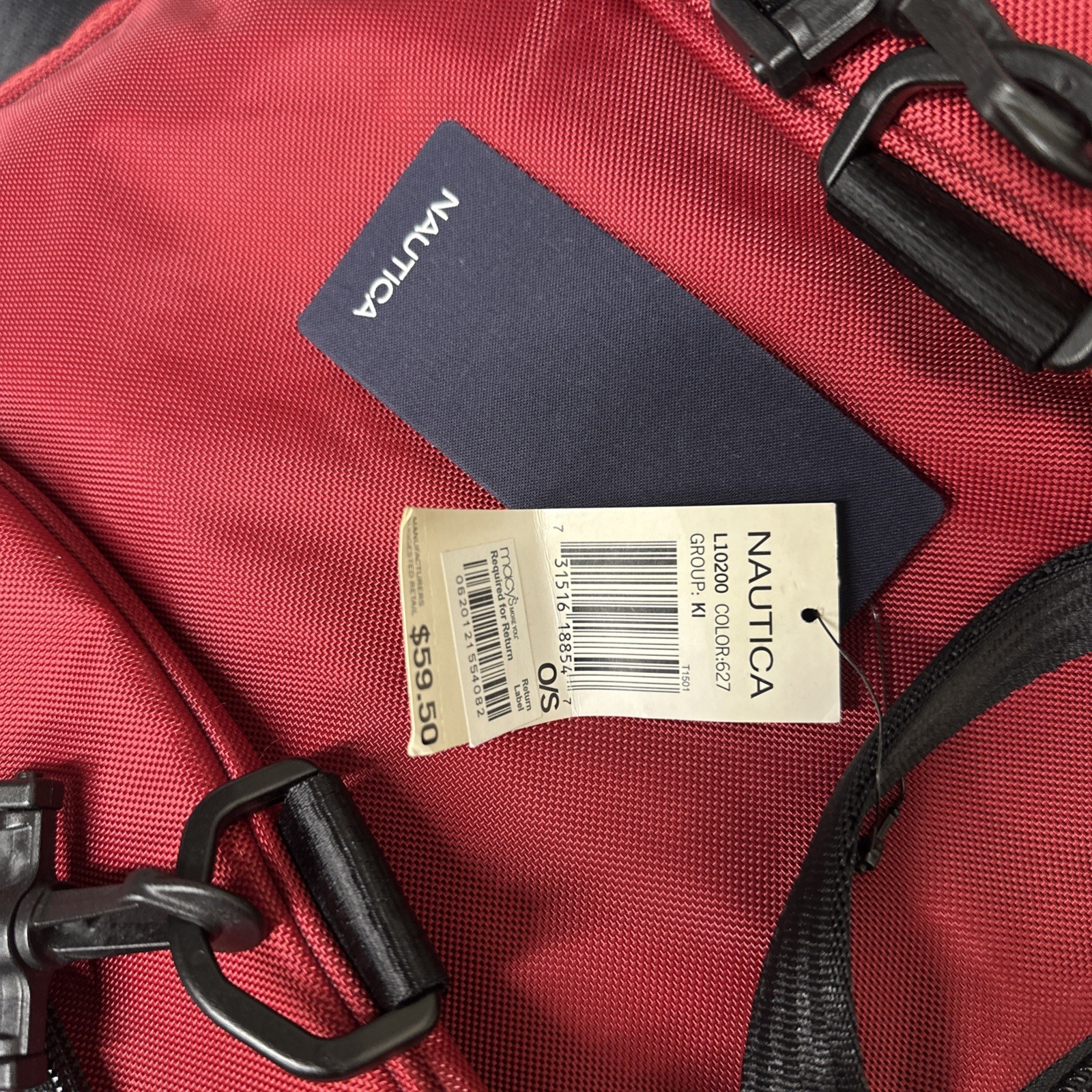 VTG Team Nautica Red Duffle Bag LARGE Sailing Sport Retro Y2K Brand New With Tag
