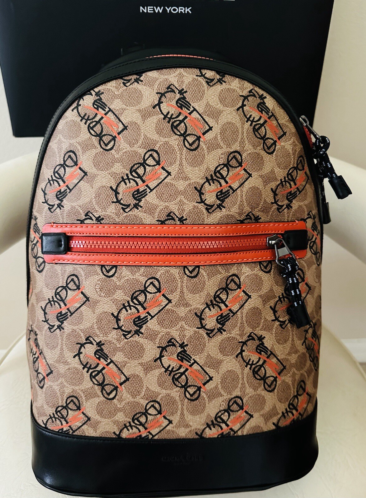 NEW COACH BARROW ABSTRACT HORSE & CARRIAGE SIGNATURE BACKPACK 4588