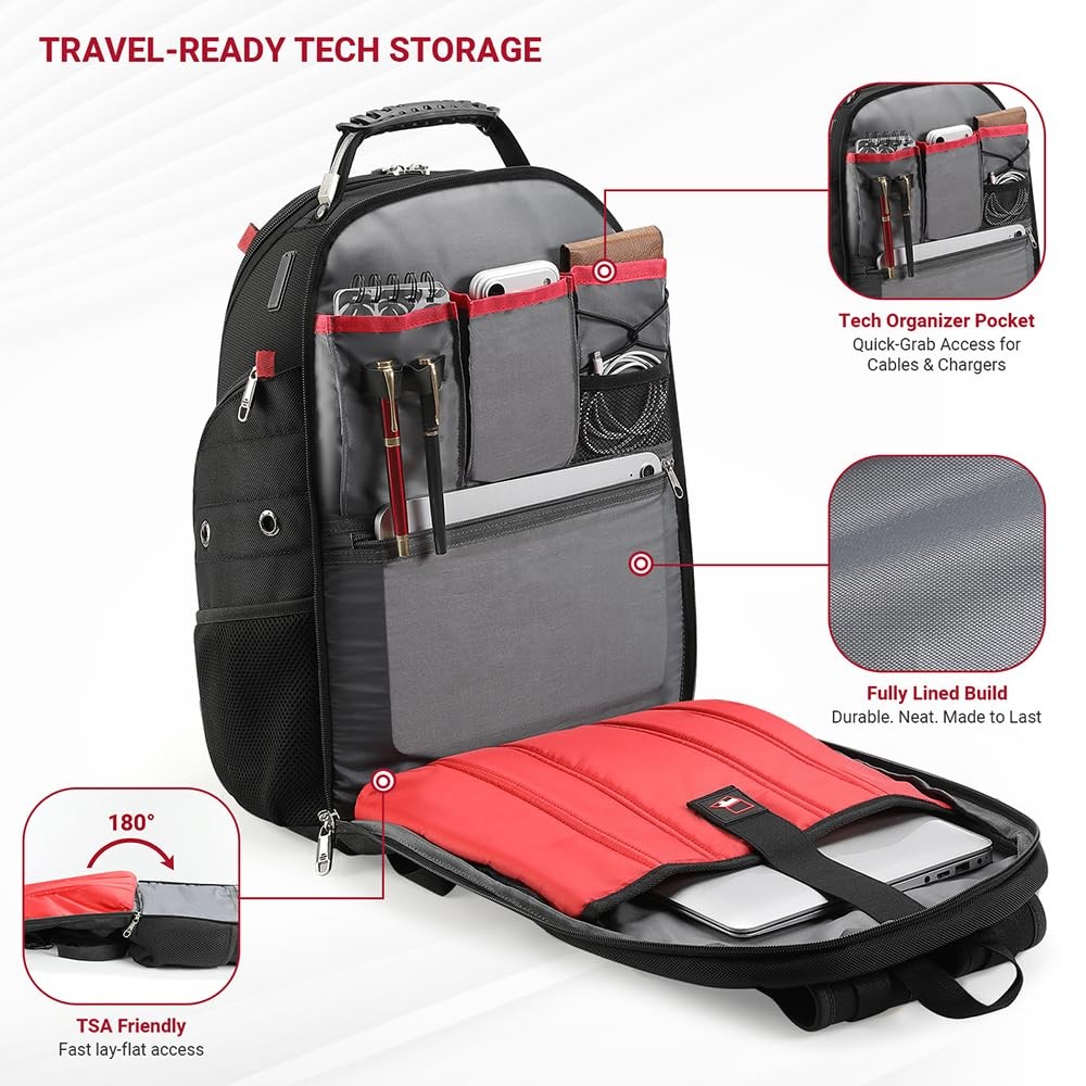 star cloud 17 Inch Travel Laptop Backpack,Business Tech Backpack with USB & T…
