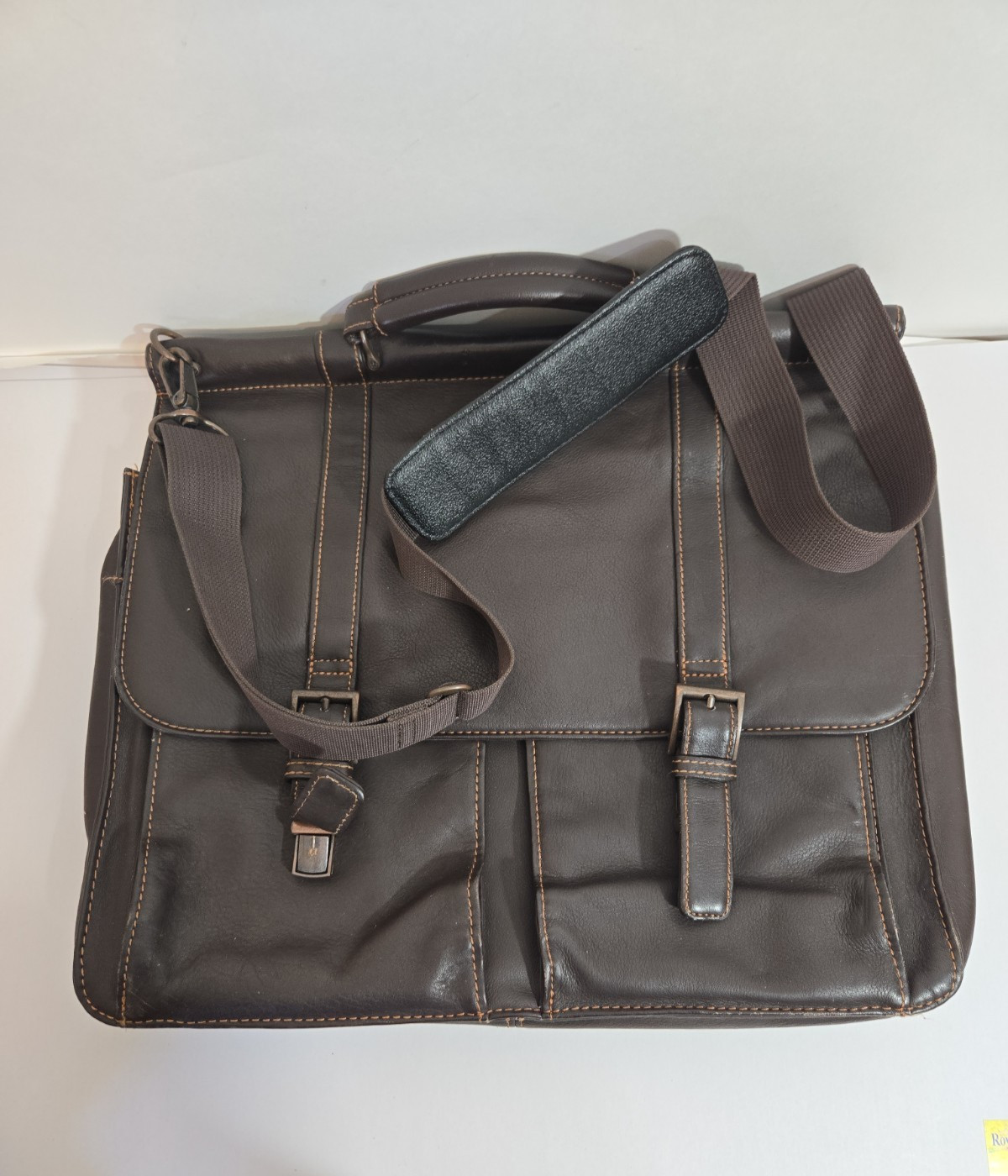 Wilson Leather Brown Laptop Carrying Case Computer Bag Briefcase Messenger Bag