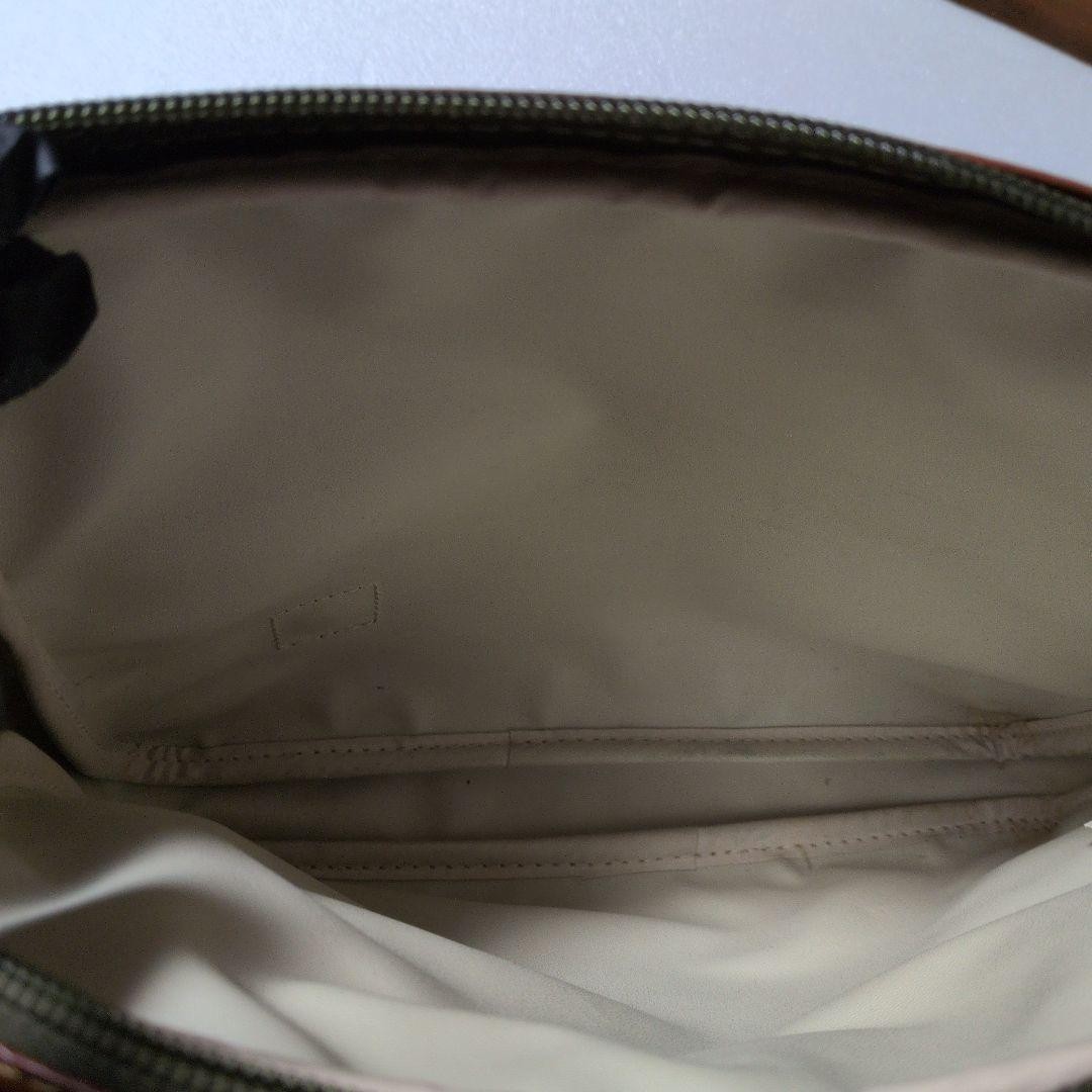 Dunhill Khaki Nylon Clutch Second Bag Logo 24cm