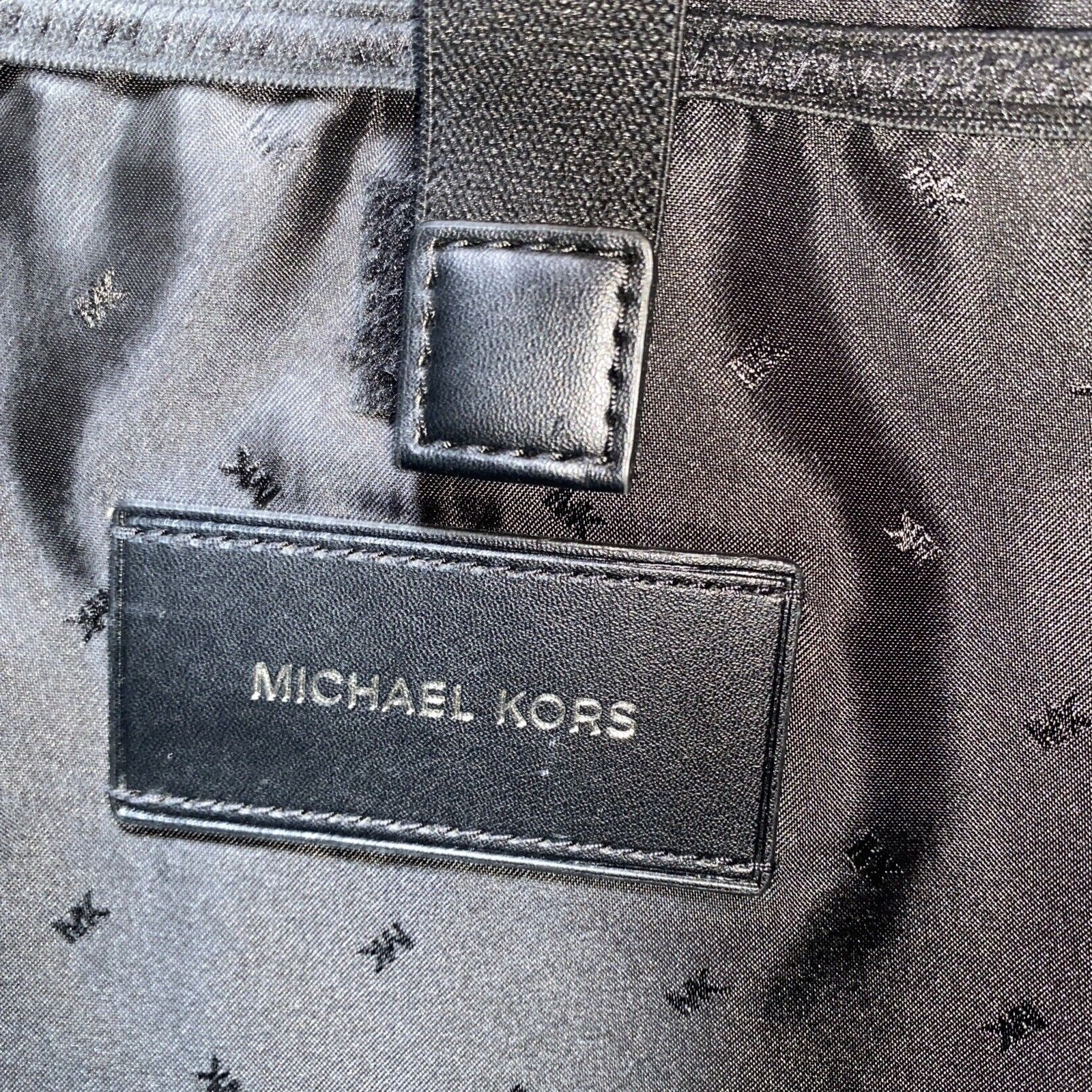 Michael Kors Kent Backpack Camouflage Large Blue Nylon Flap Pocket B3L