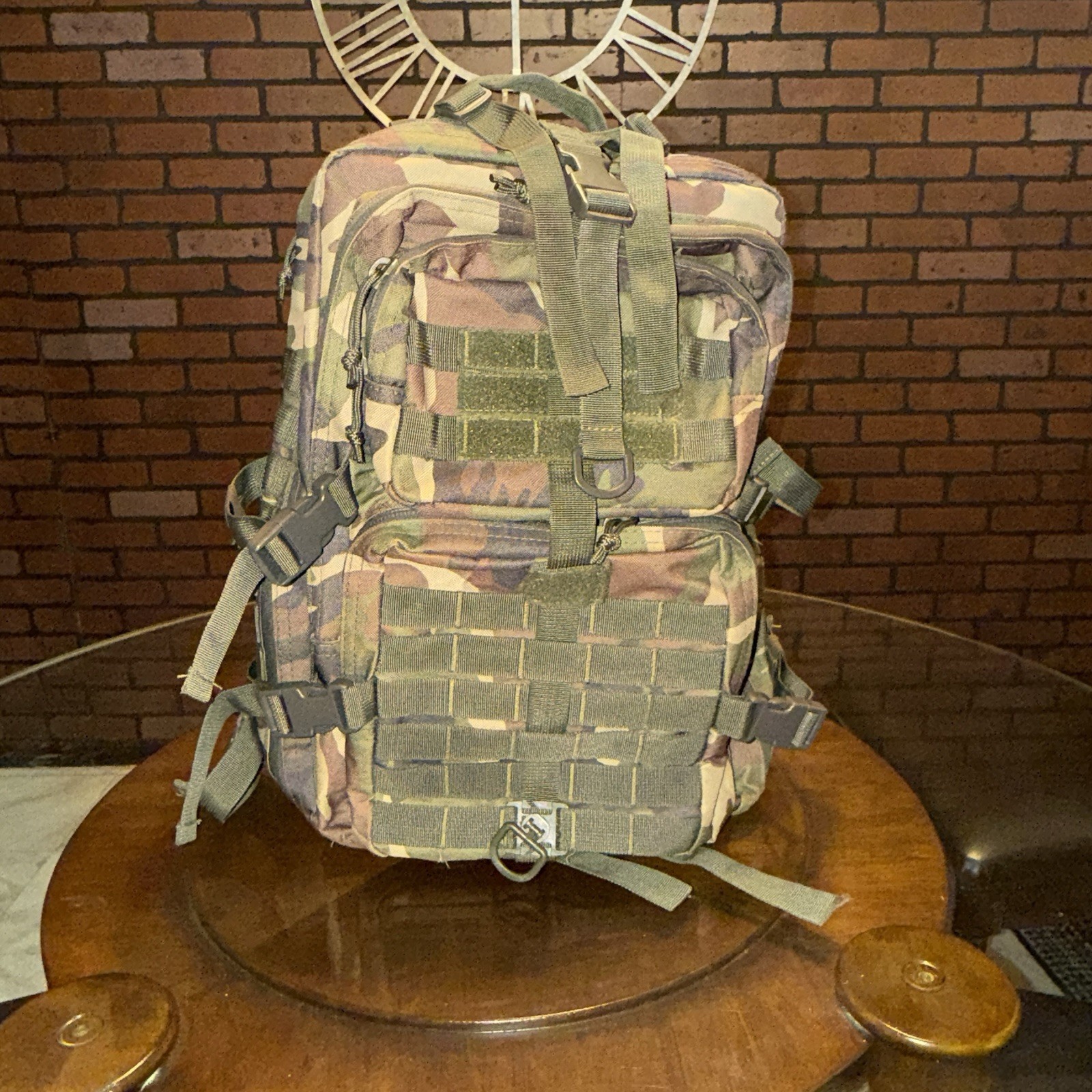 Hannibal Tactical MOLLE Woodland Camouflage Assault Backpack 28L 3 Day