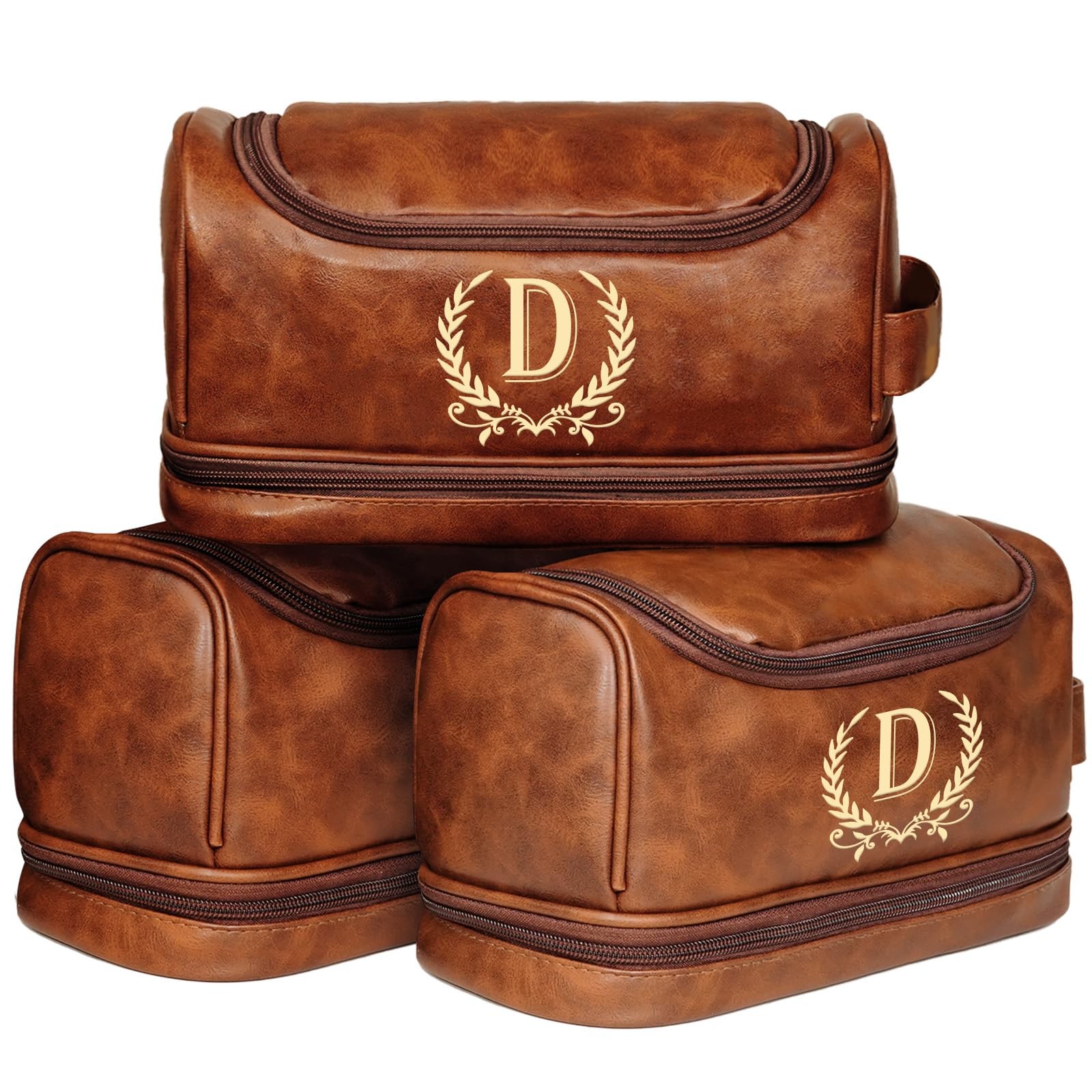 Personalized Gifts for Men, Mens Personalize Toiletry Bag, Custom Leather D