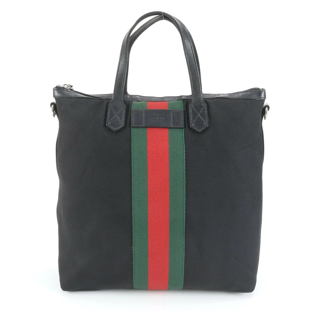Gucci Web Sherry Line 368559 Leather Tote Bag Shoulder Bag Business Commuting