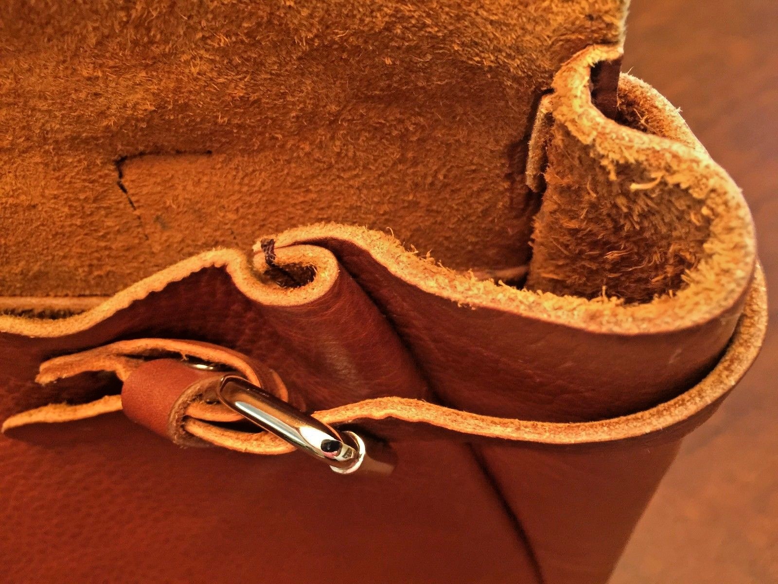Rustic Tan Burnished Leather Briefcase / Messenger Bag / Mail Bag – Spain