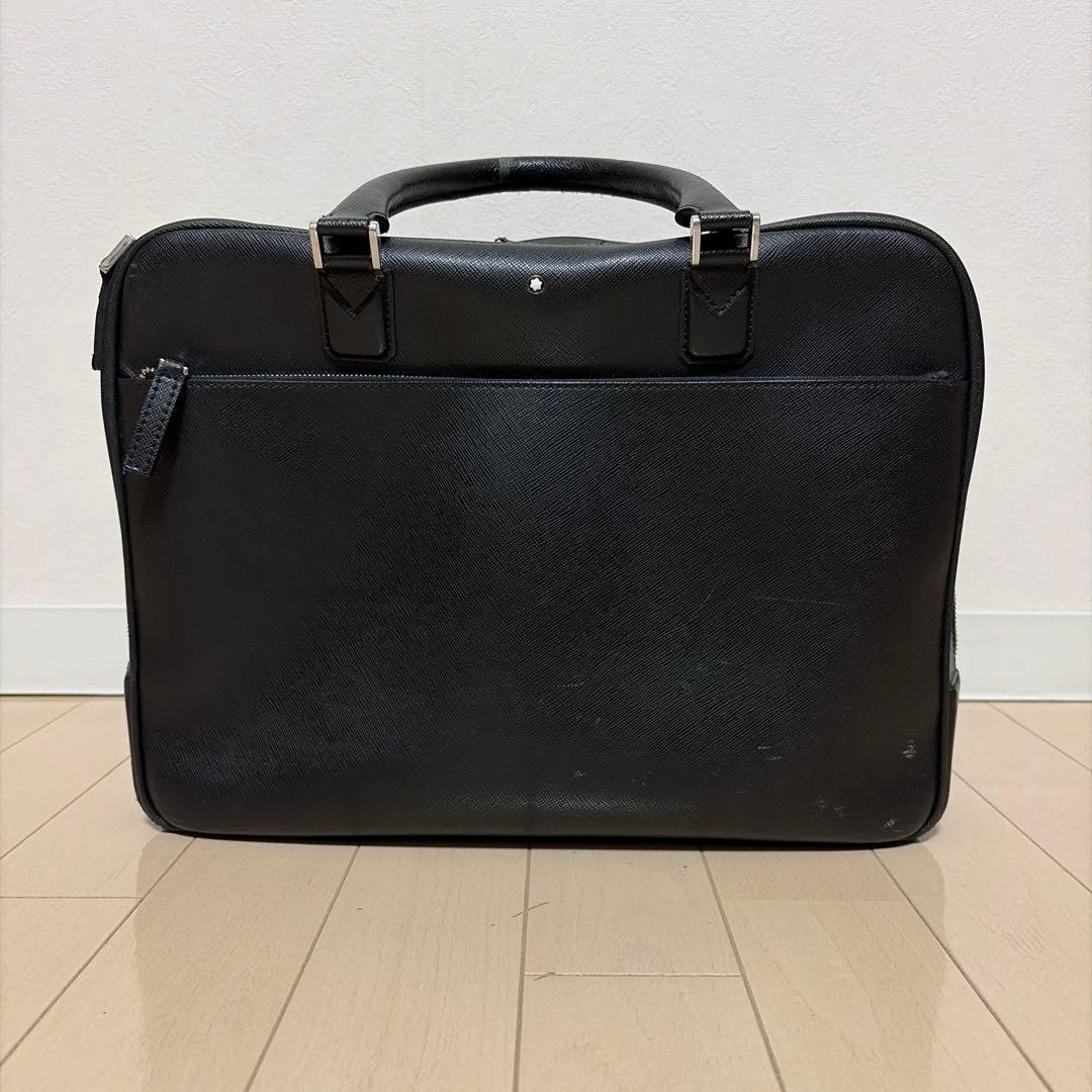 Montblanc Briefcase Business Bag 37cm 27cm 9cm Black Leather Professional