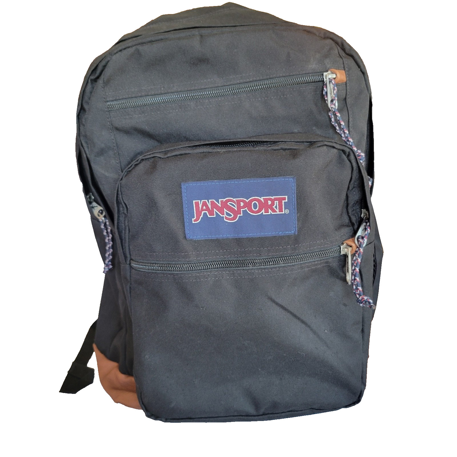 JanSport JS0A2SDD008 Cool Student Backpack – Black Faux Leather Bottom