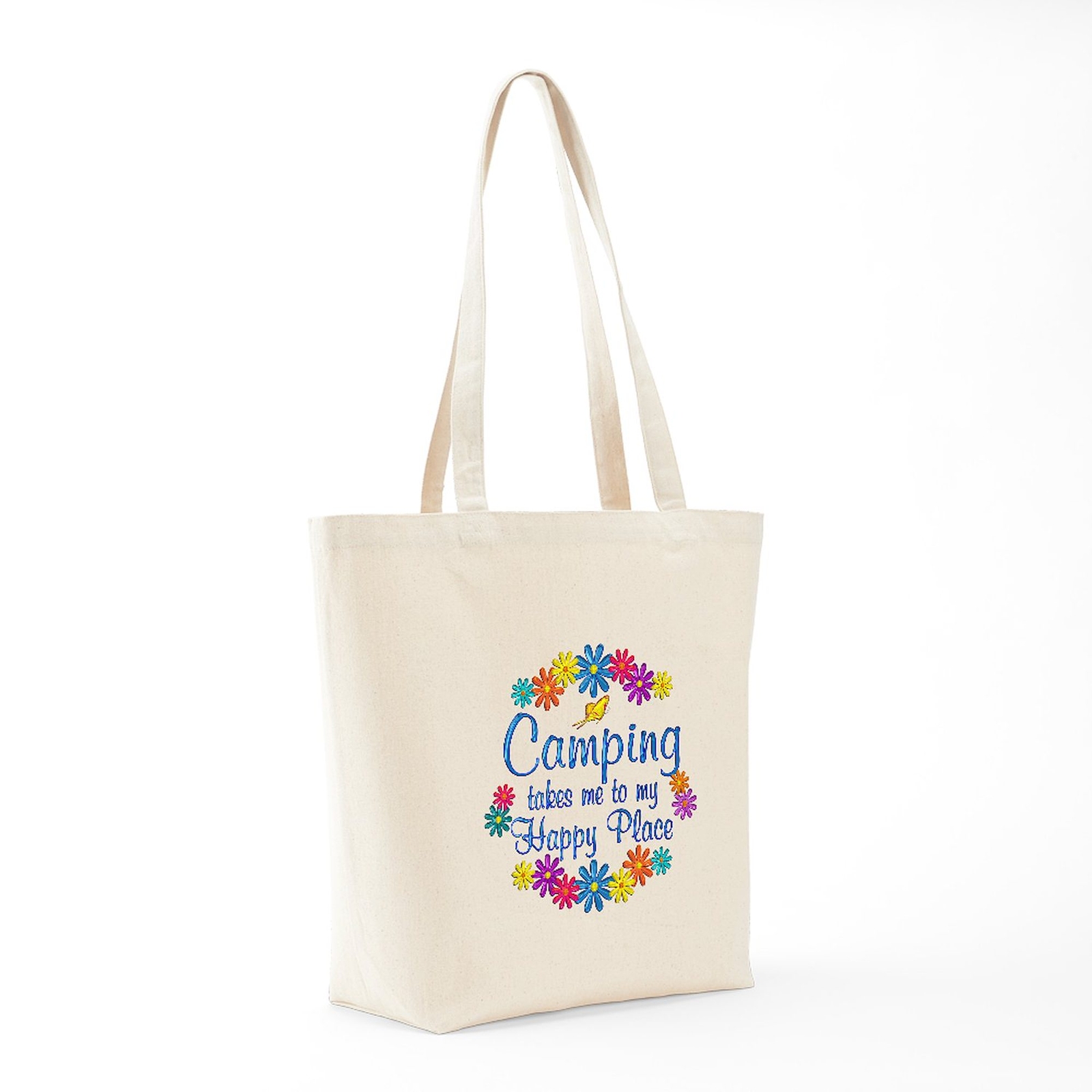 CafePress Camping Happy Place Tote Bag (1306949127)