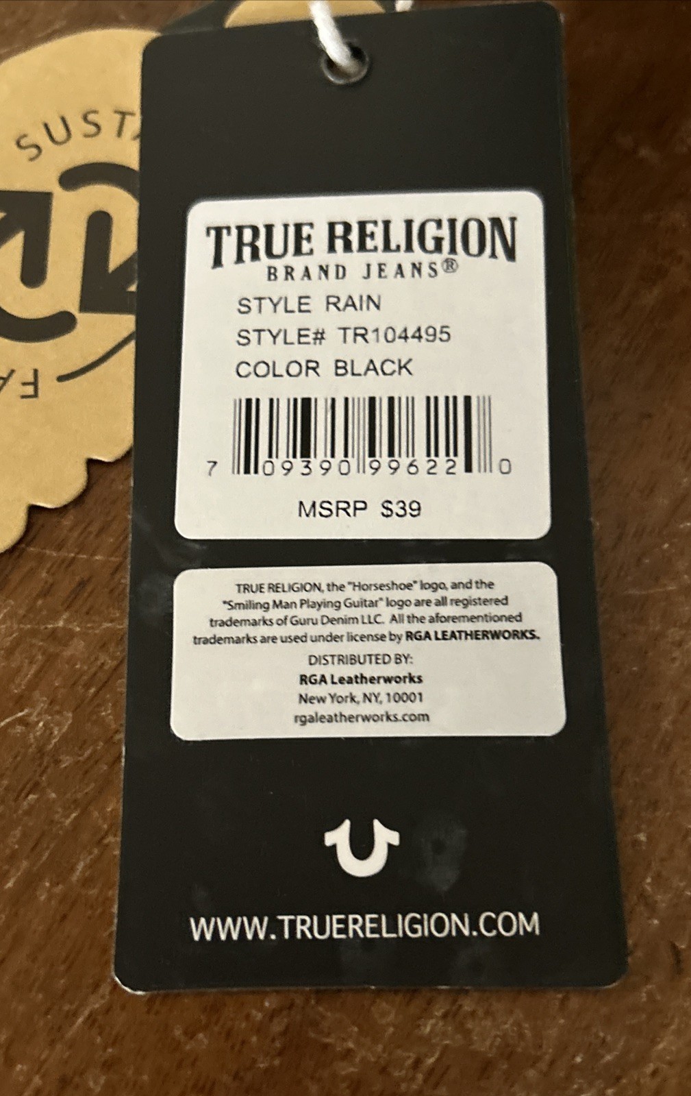 True Religion Men’s Toiletry Bag Black With Horseshoe Logo, 2 Travel Bottles NWT