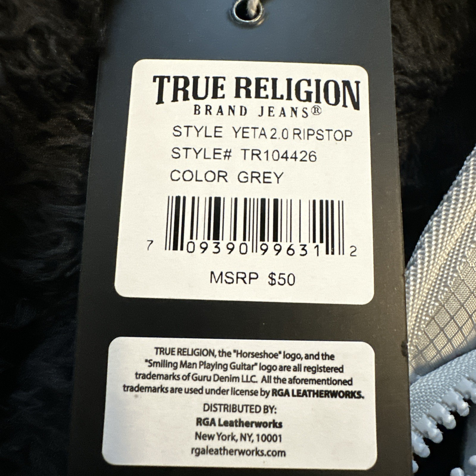 True Religion Buddha Patch Unisex Grey YETA 2.0 Crossbody Bag TR104144 New