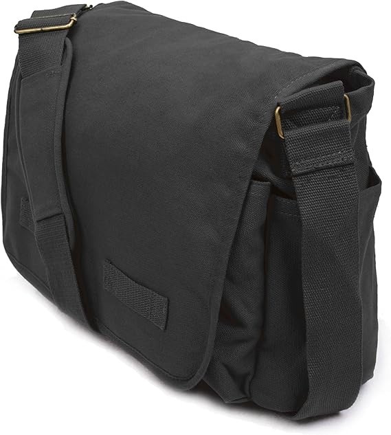 Classic Vintage Messenger Bag – Original Heavyweight Cotton Canvas Shoulder Bag